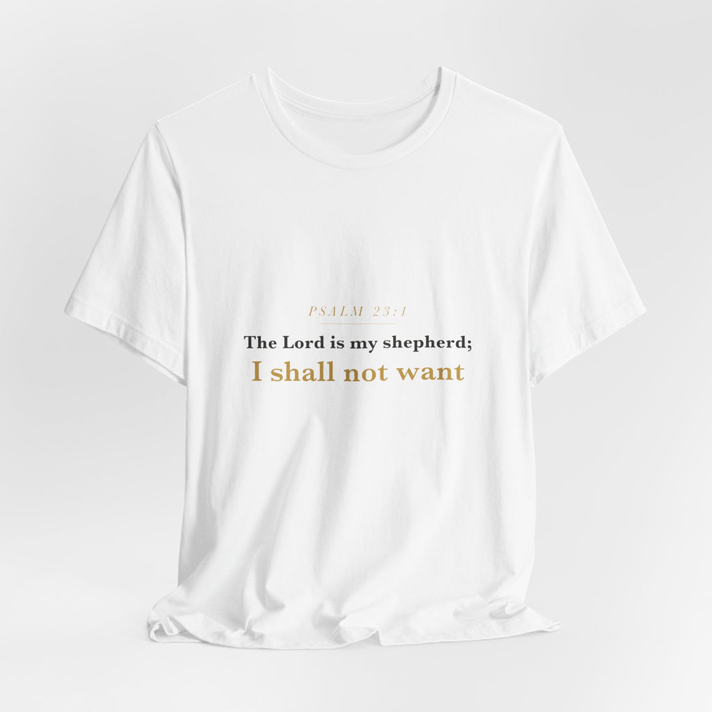The Lord Is My Shepherd — Psalm 23:1 Scripture Tee · Light