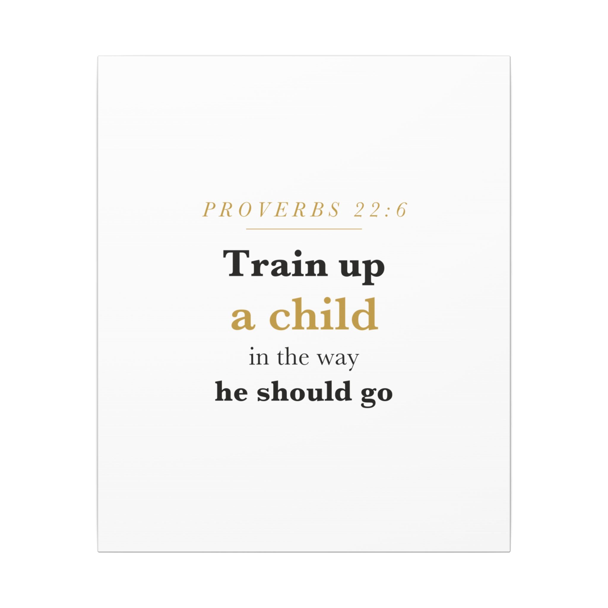 Little Sapling — "Train Up a Child" Nursery Canvas