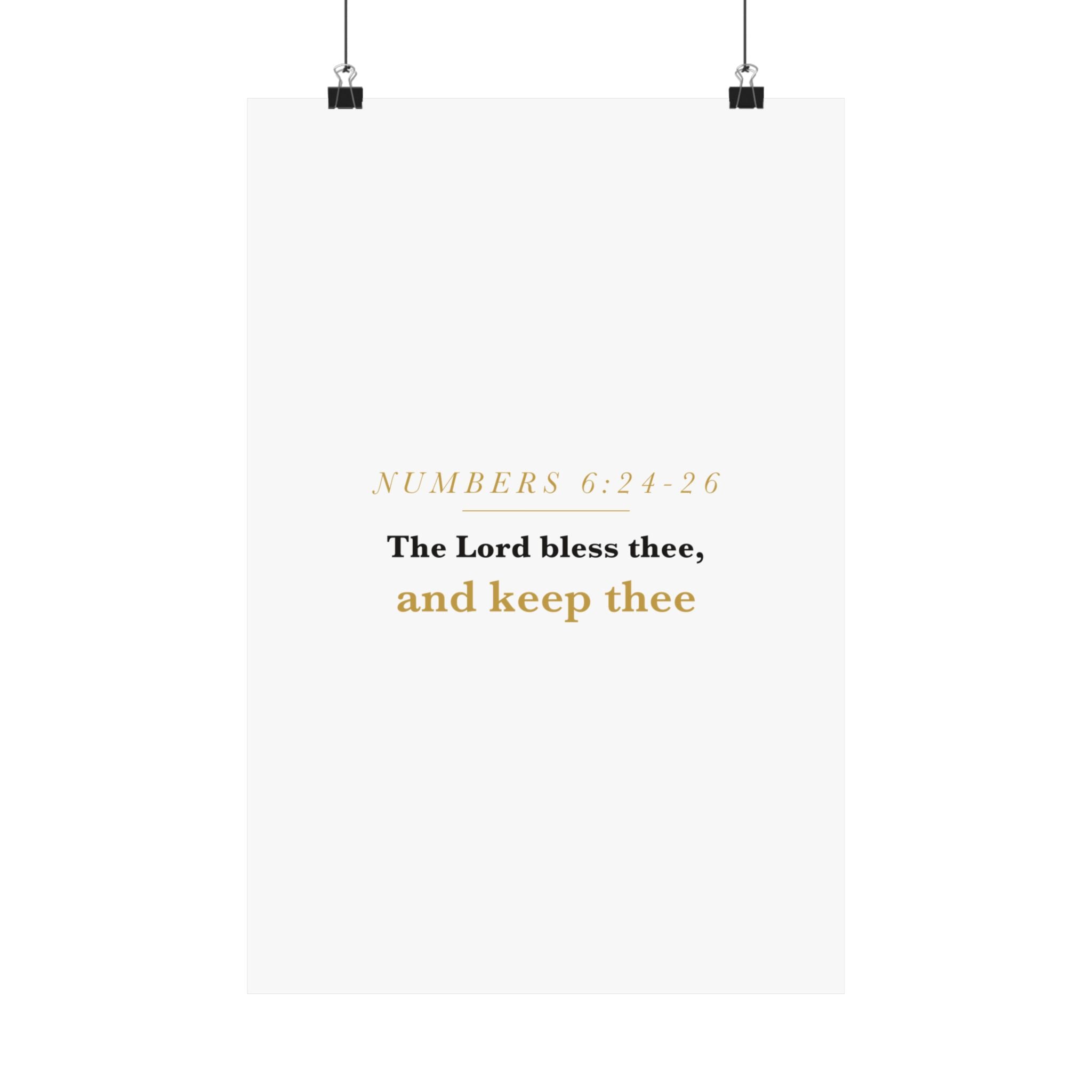 Bless Thee & Keep Thee — Aaronic Blessing Keepsake Poster
