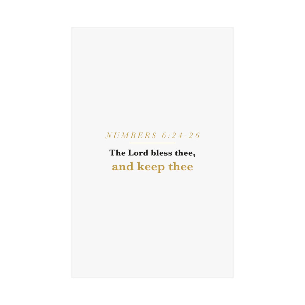Bless Thee & Keep Thee — Aaronic Blessing Keepsake Poster