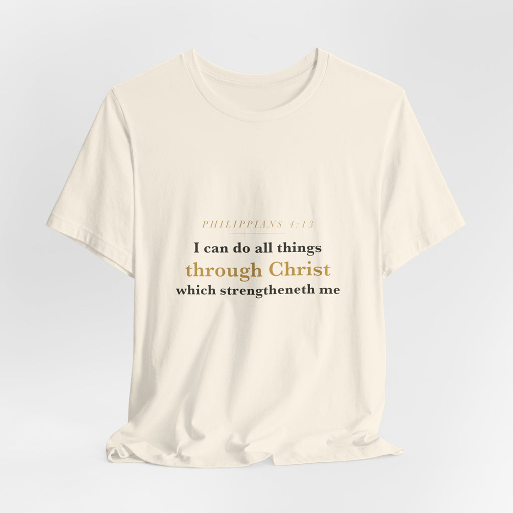 I Can Do All Things — Philippians 4:13 Scripture Tee · Light