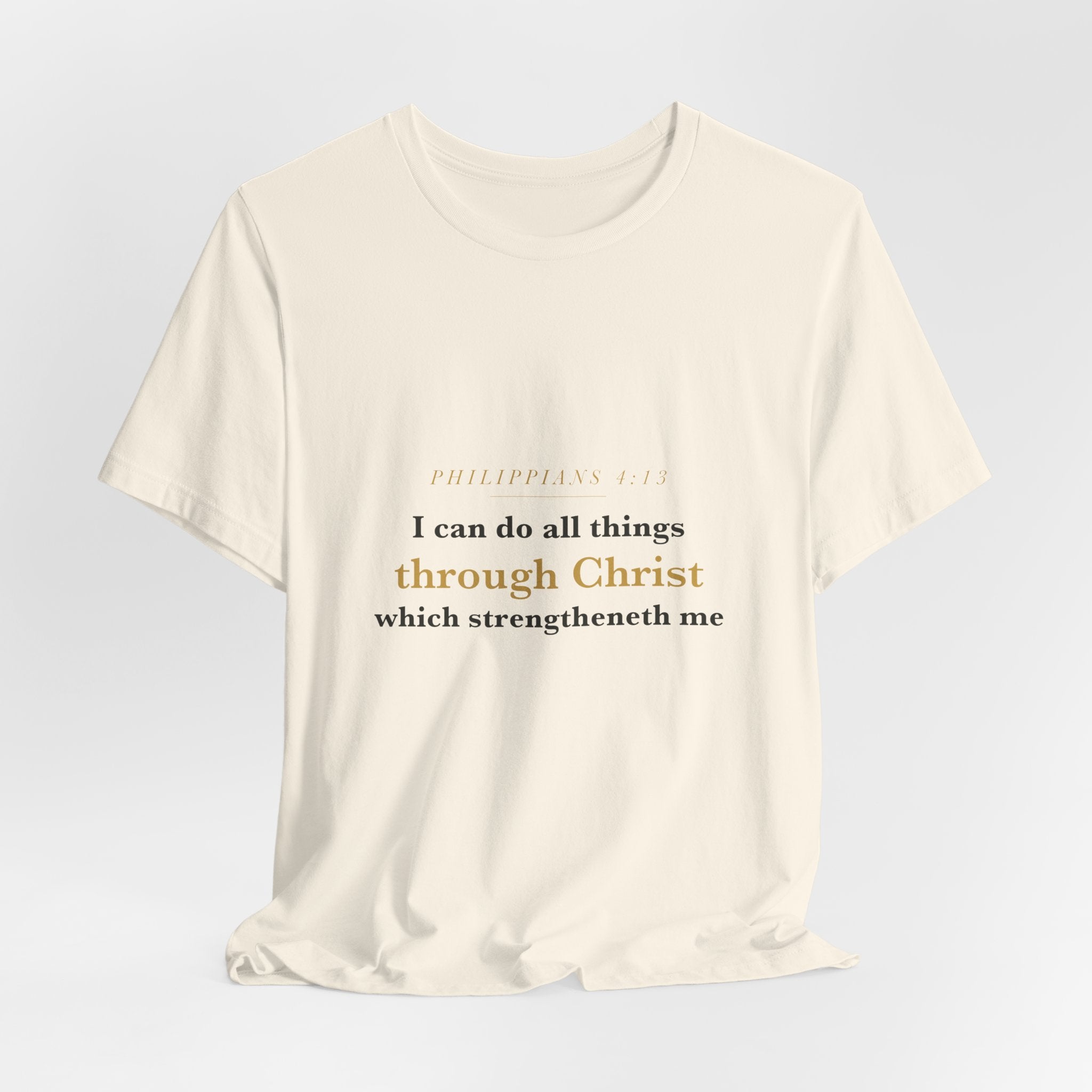 I Can Do All Things — Philippians 4:13 Scripture Tee · Light