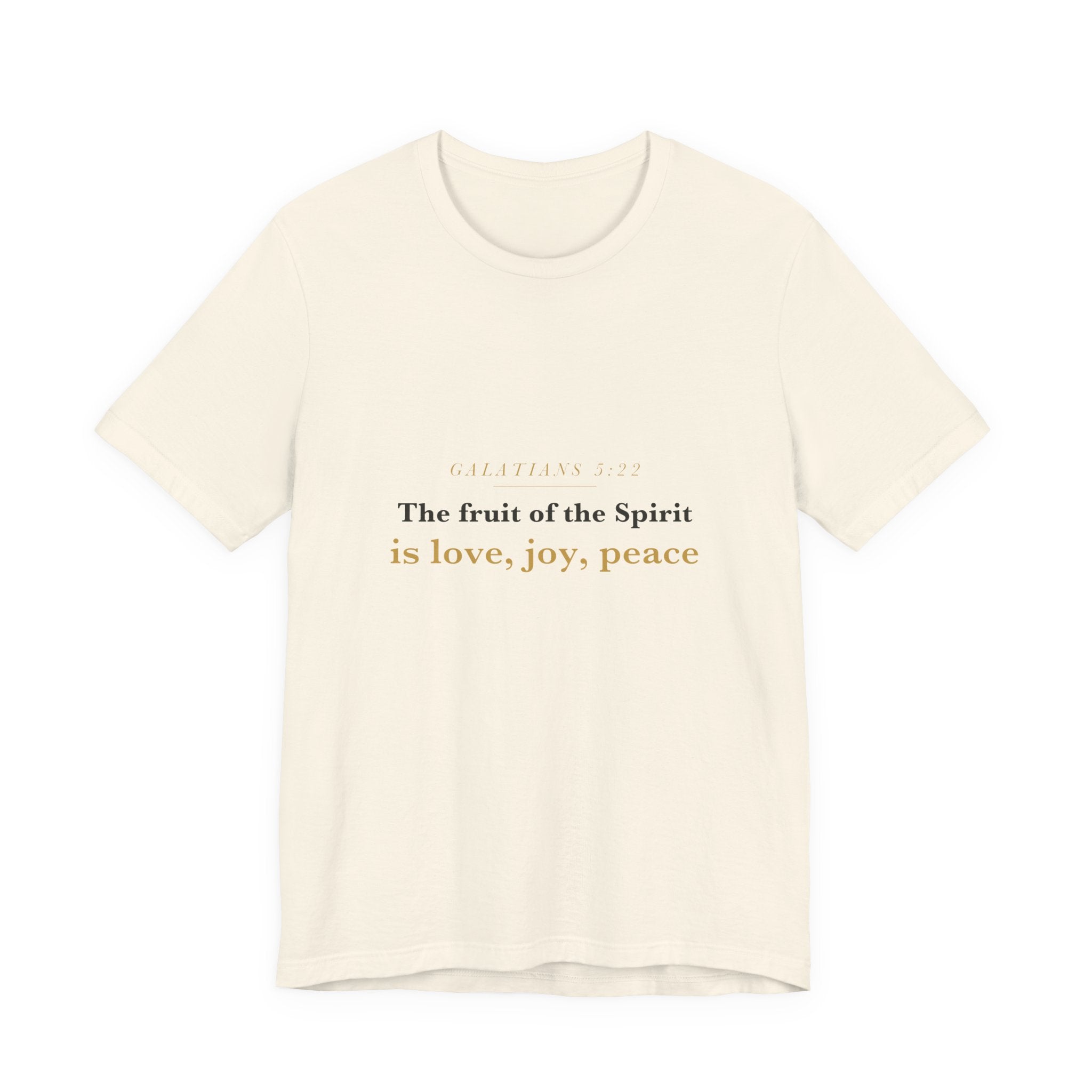 The Fruit of the Spirit — Galatians 5:22 Scripture Tee · Light