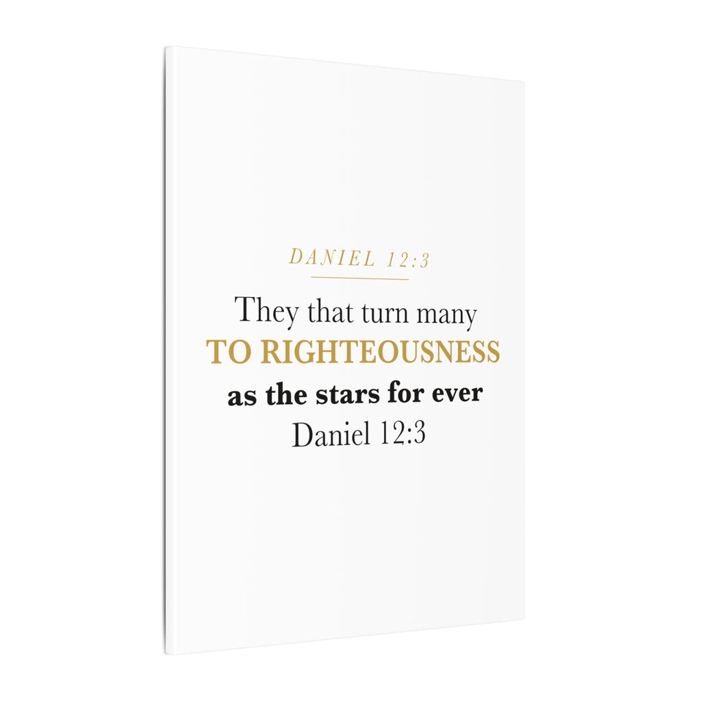 Turn Many to Righteousness Daniel 12:3 Christian Teacher Classroom Wall Art Canvas