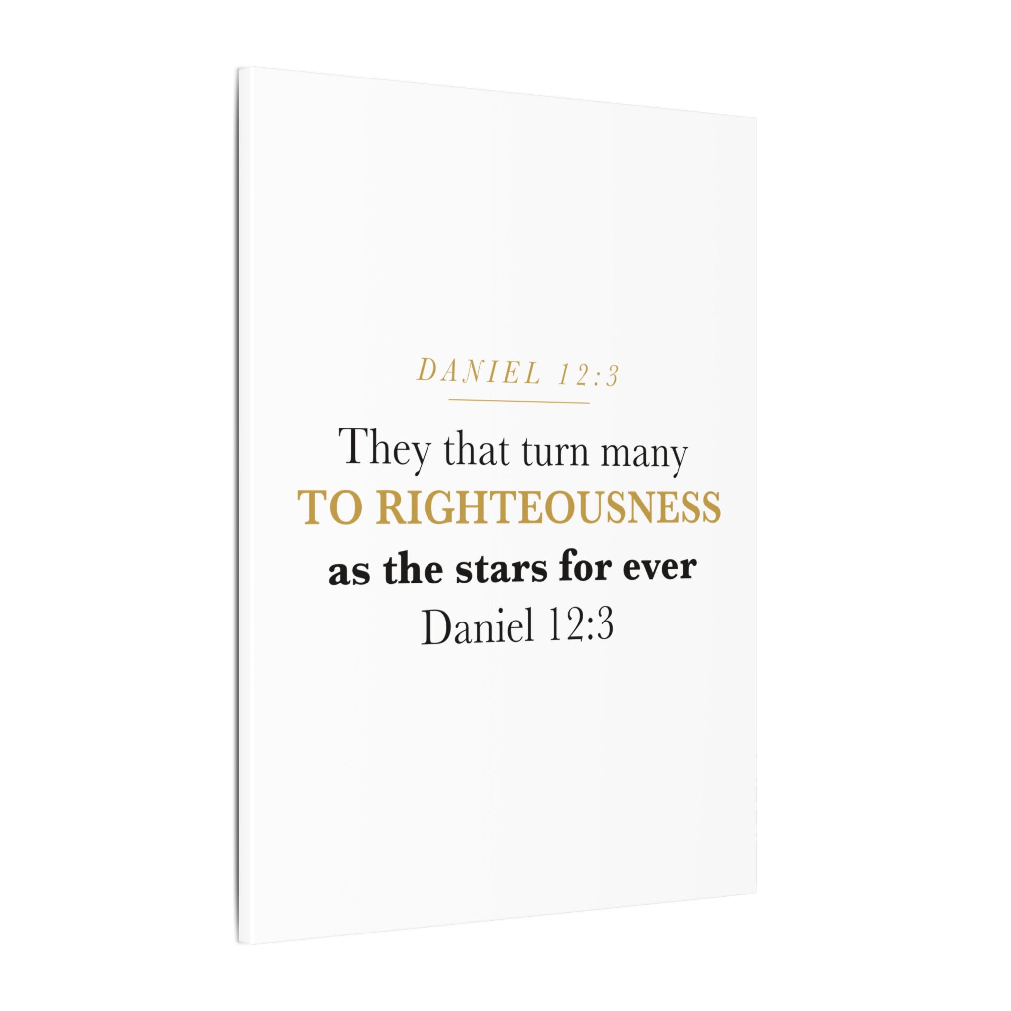 Turn Many to Righteousness Daniel 12:3 Christian Teacher Classroom Wall Art Canvas