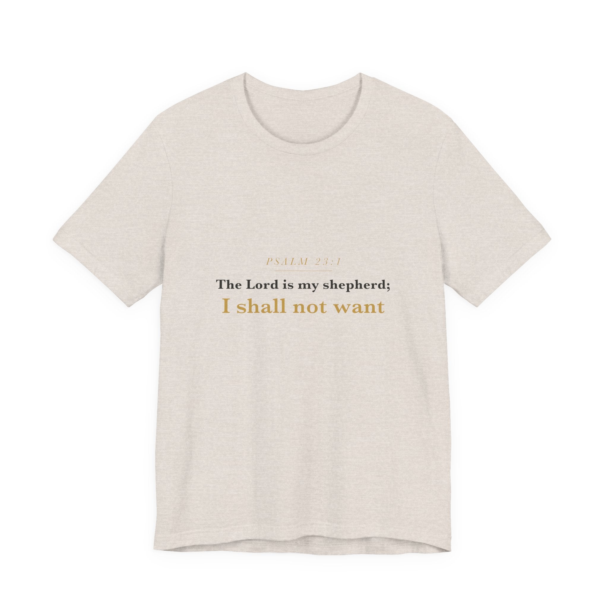 The Lord Is My Shepherd — Psalm 23:1 Scripture Tee · Light