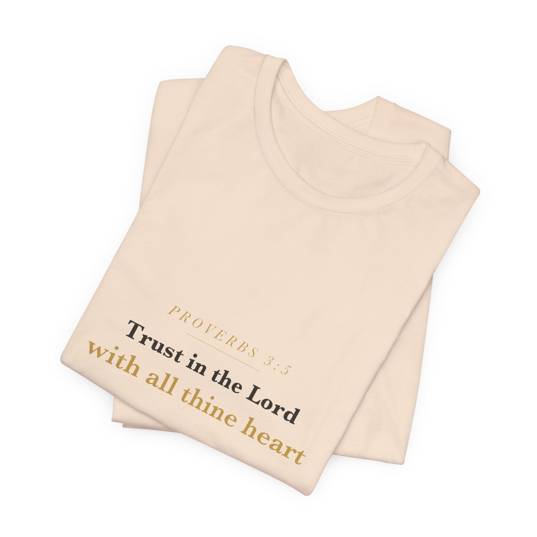 Trust in the Lord — Proverbs 3:5 Scripture Tee · Light