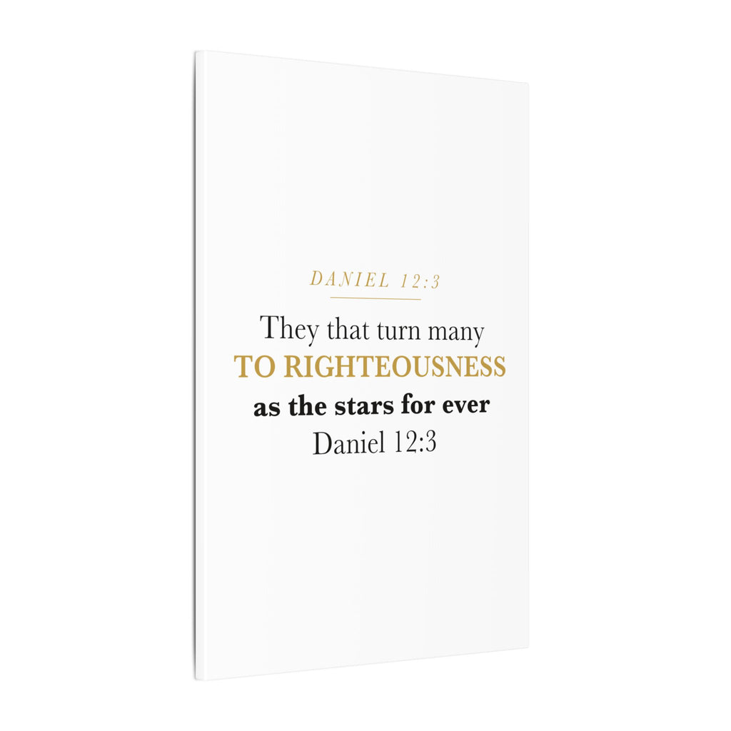 Turn Many to Righteousness Daniel 12:3 Christian Teacher Classroom Wall Art Canvas