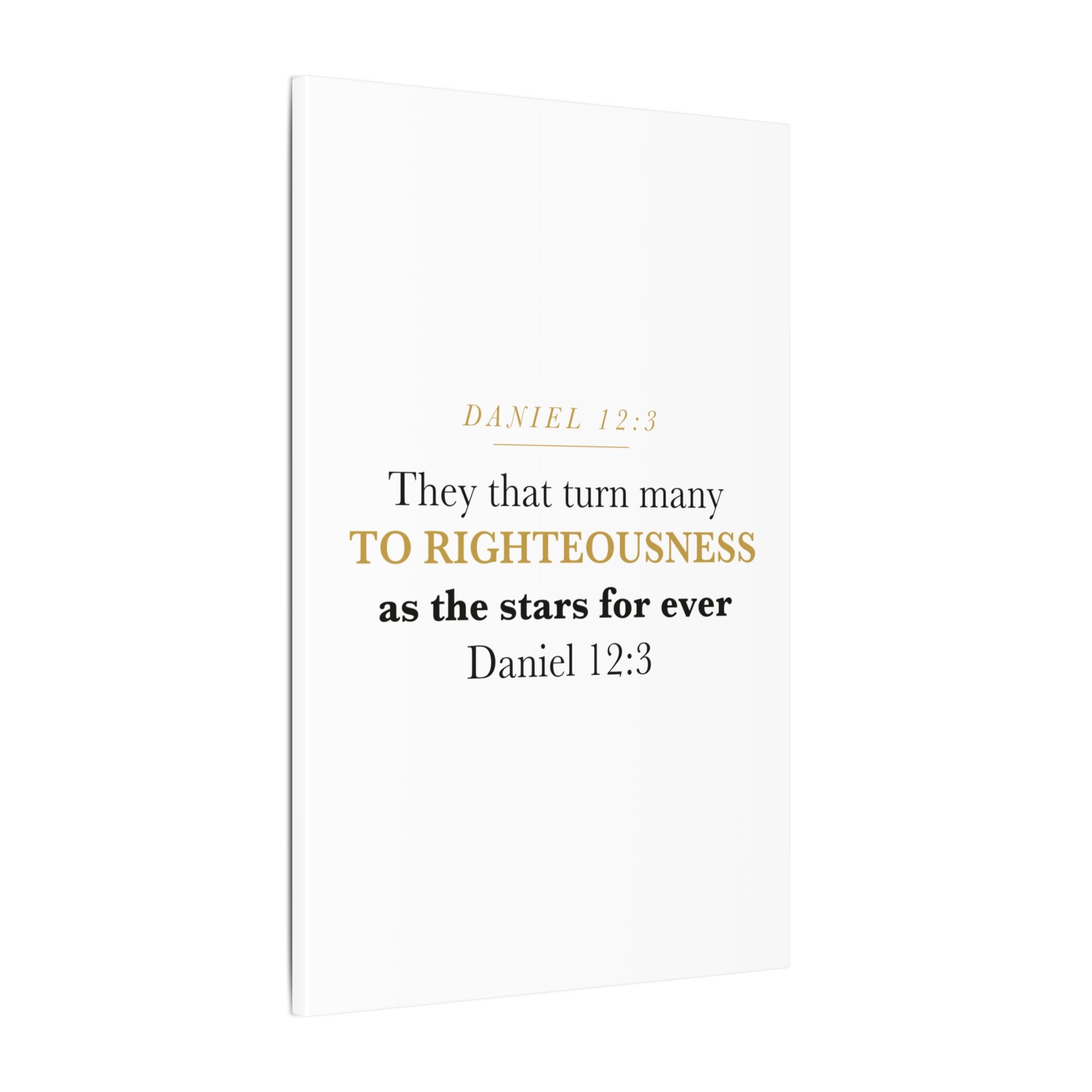 Turn Many to Righteousness Daniel 12:3 Christian Teacher Classroom Wall Art Canvas