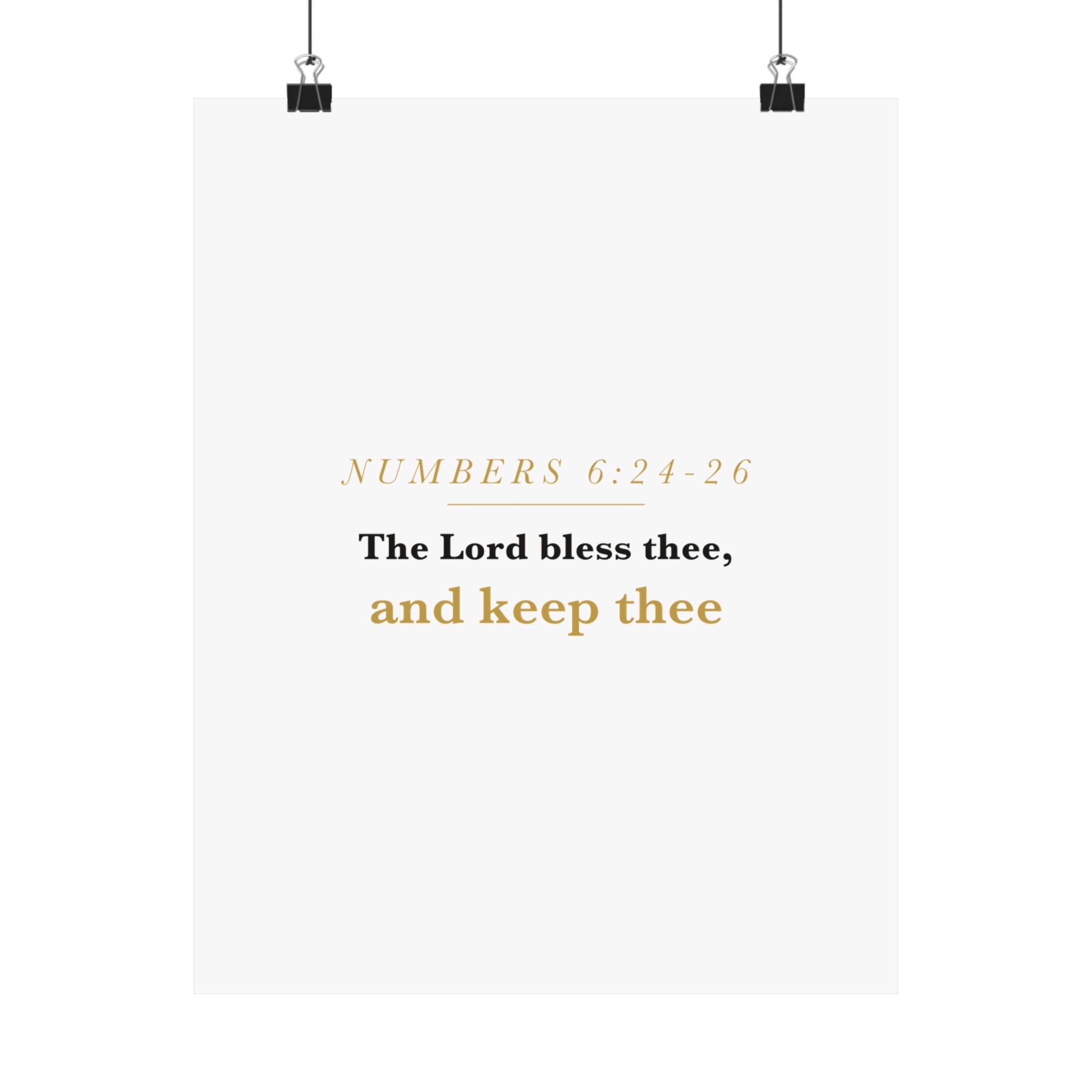 Bless Thee & Keep Thee — Aaronic Blessing Keepsake Poster