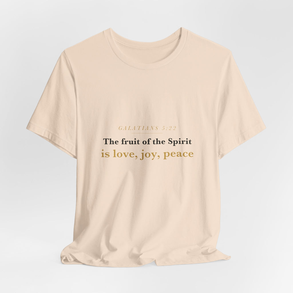 The Fruit of the Spirit — Galatians 5:22 Scripture Tee · Light