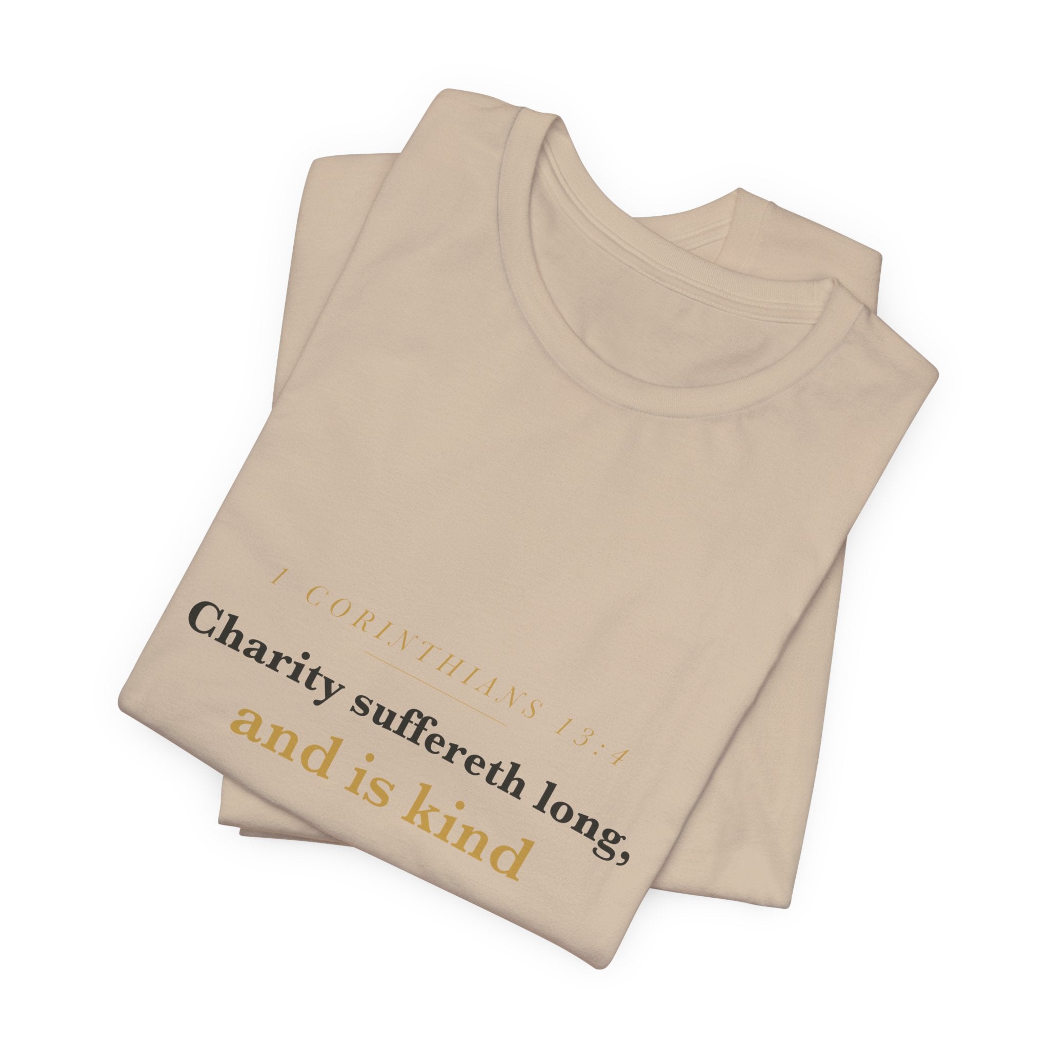 Charity Suffereth Long — 1 Corinthians 13:4 Scripture Tee · Light