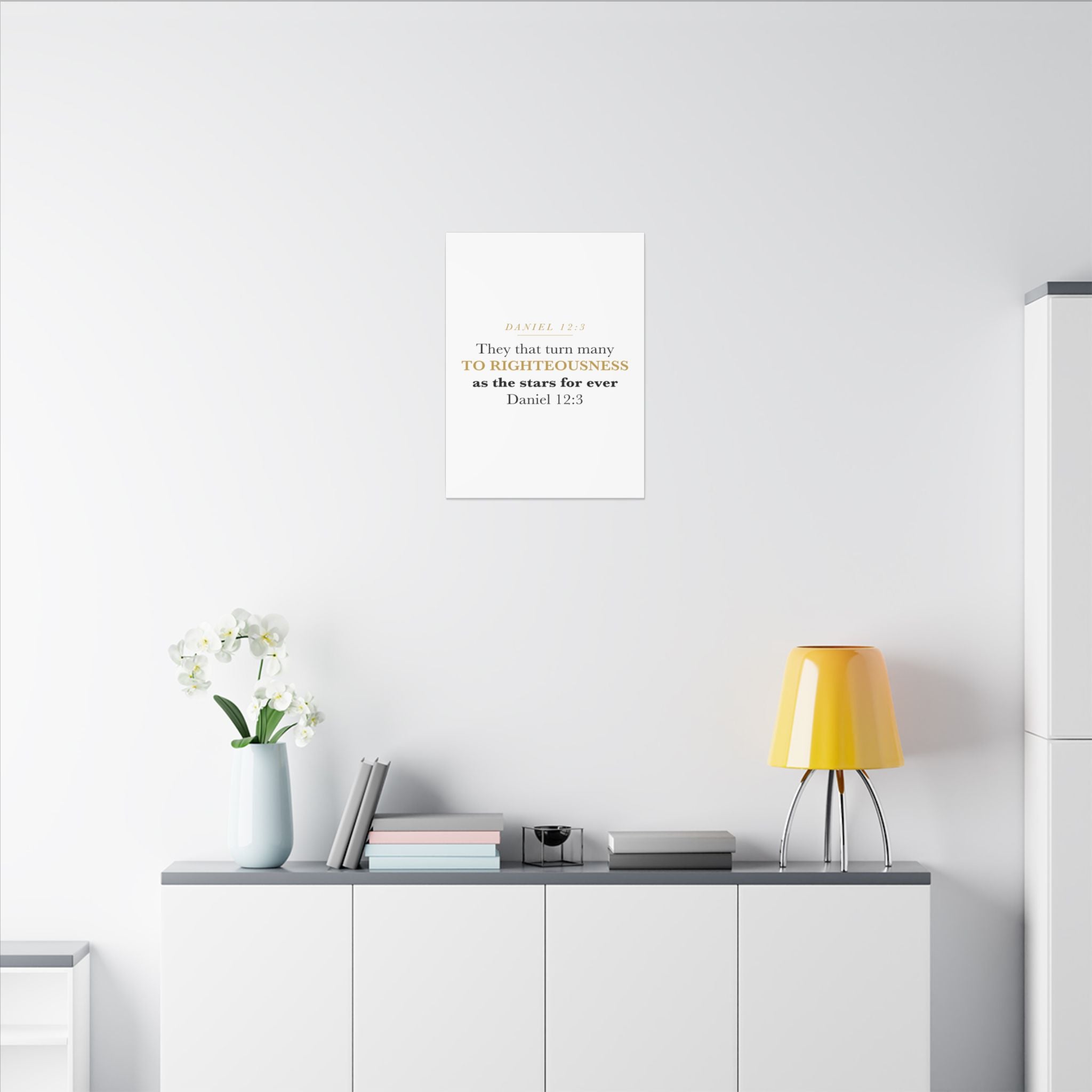 Turn Many to Righteousness Daniel 12:3 Christian Teacher Classroom Wall Art Canvas