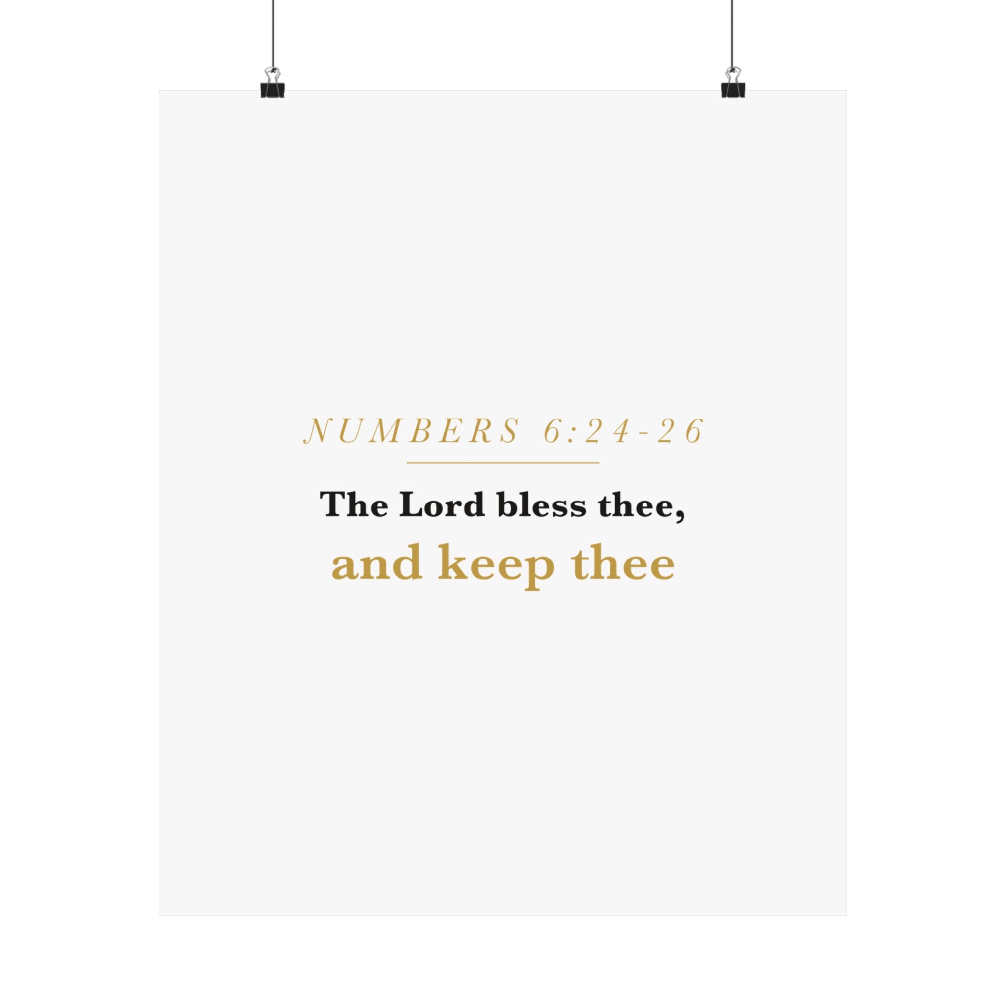 Bless Thee & Keep Thee — Aaronic Blessing Keepsake Poster