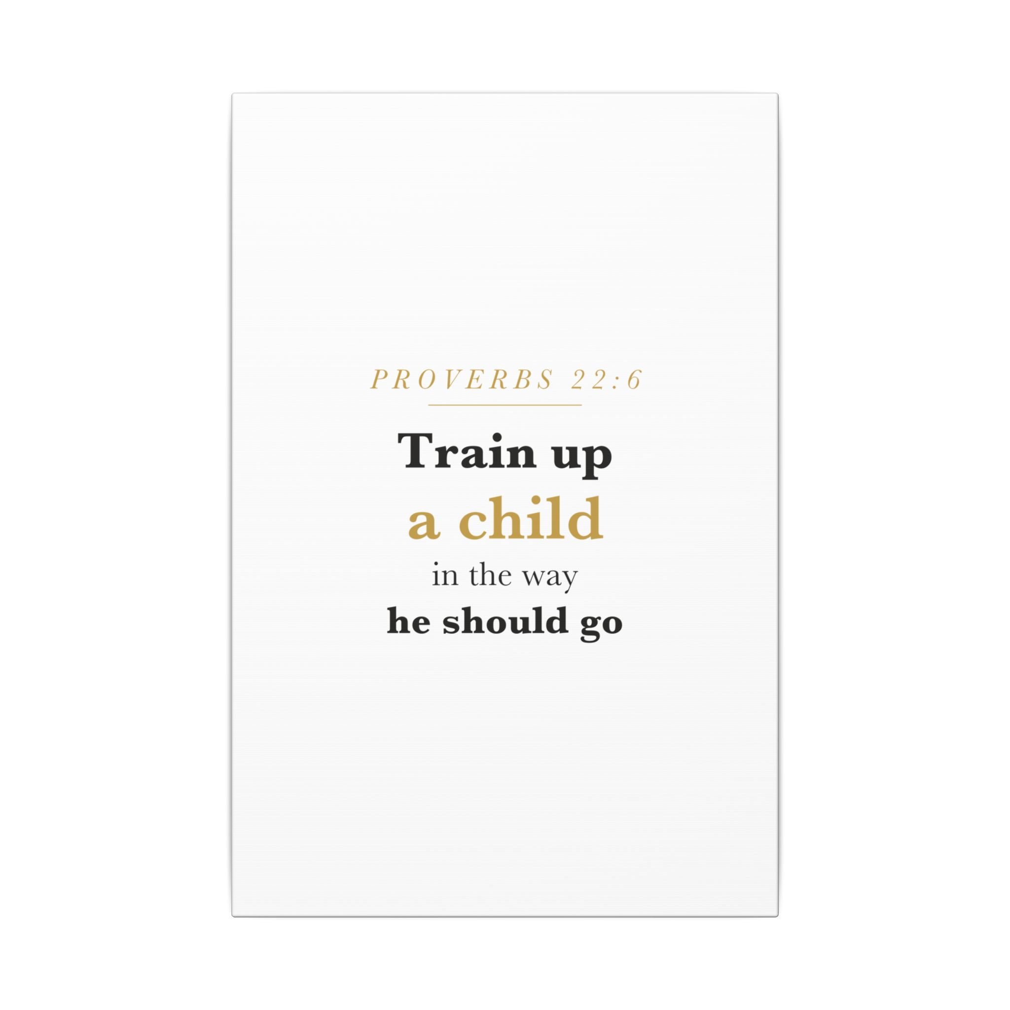 Little Sapling — "Train Up a Child" Nursery Canvas