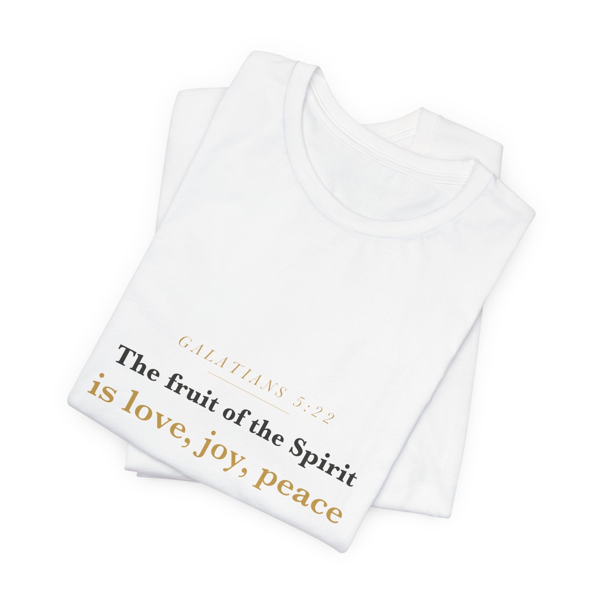 The Fruit of the Spirit — Galatians 5:22 Scripture Tee · Light