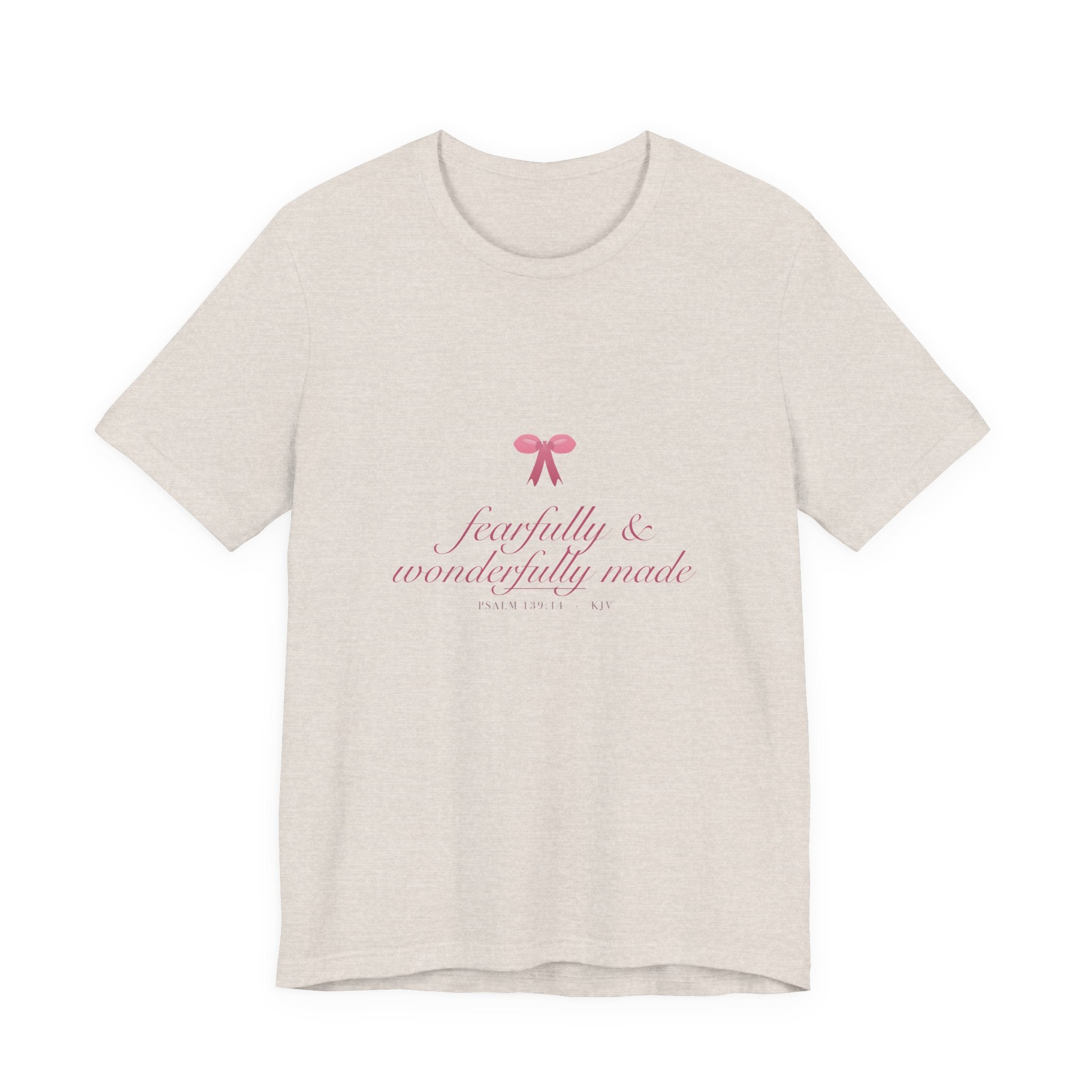 Fearfully & Wonderfully Made Shirt, Coquette Christian Tee, Soft Girl Faith Aesthetic, Bible Verse
