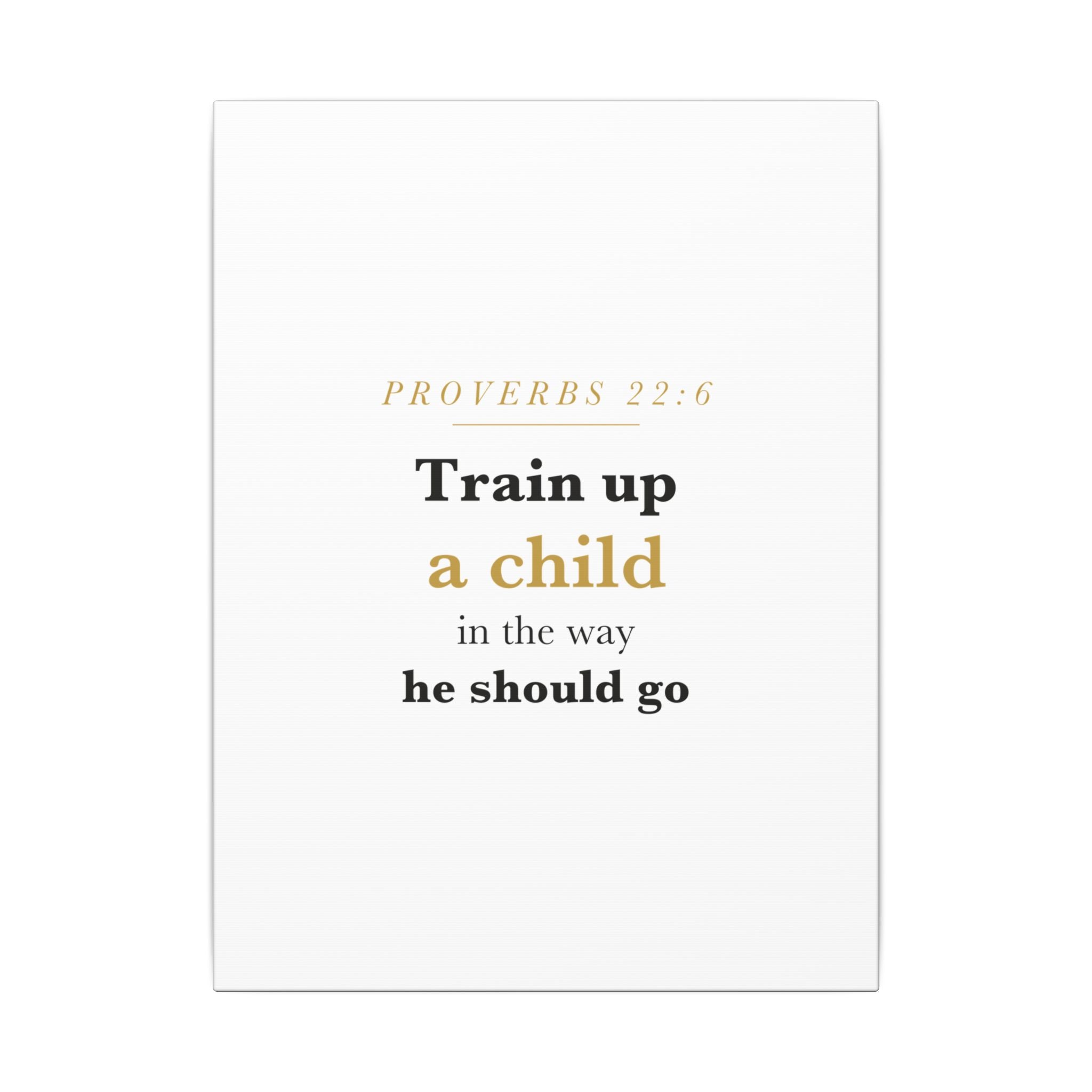 Little Sapling — "Train Up a Child" Nursery Canvas