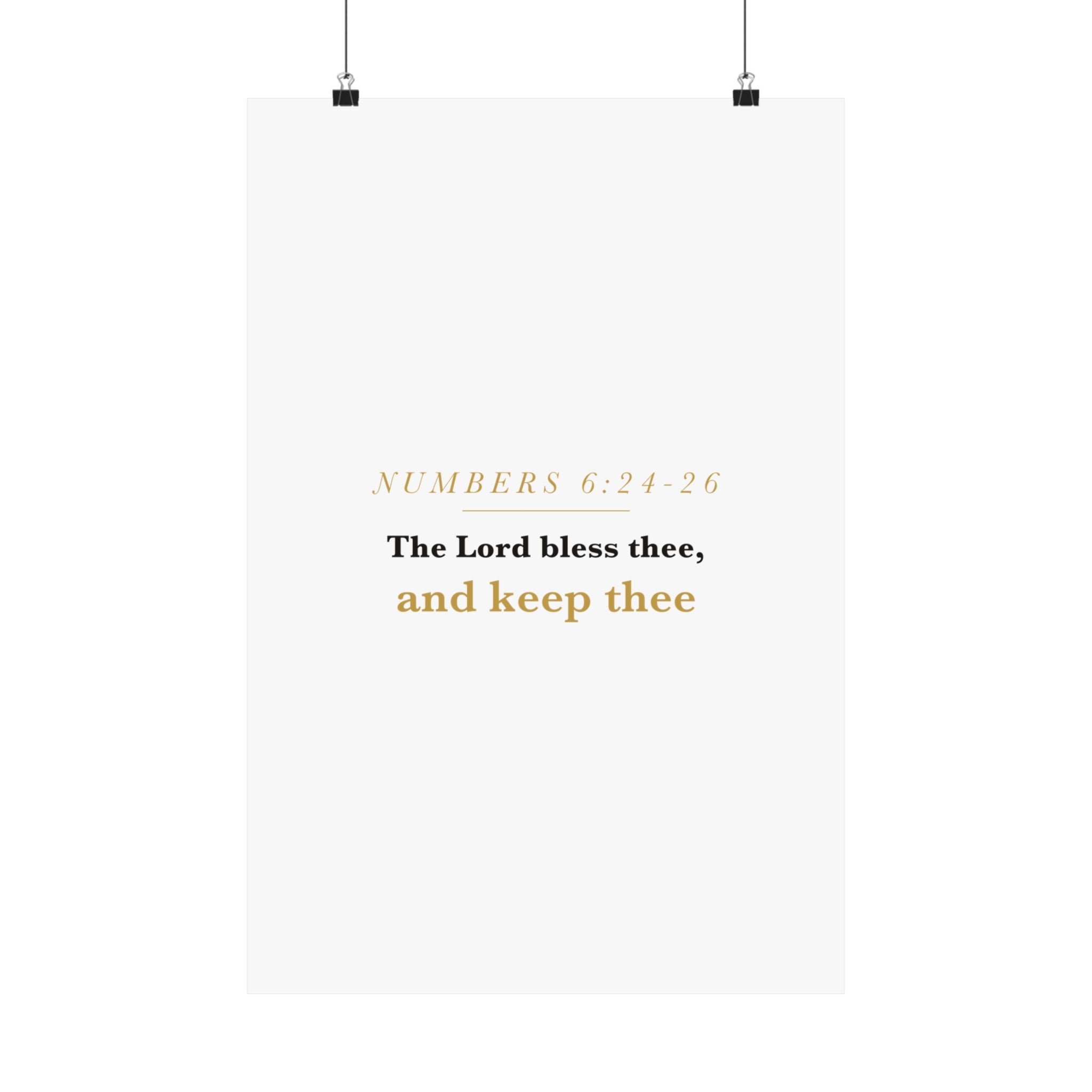 Bless Thee & Keep Thee — Aaronic Blessing Keepsake Poster