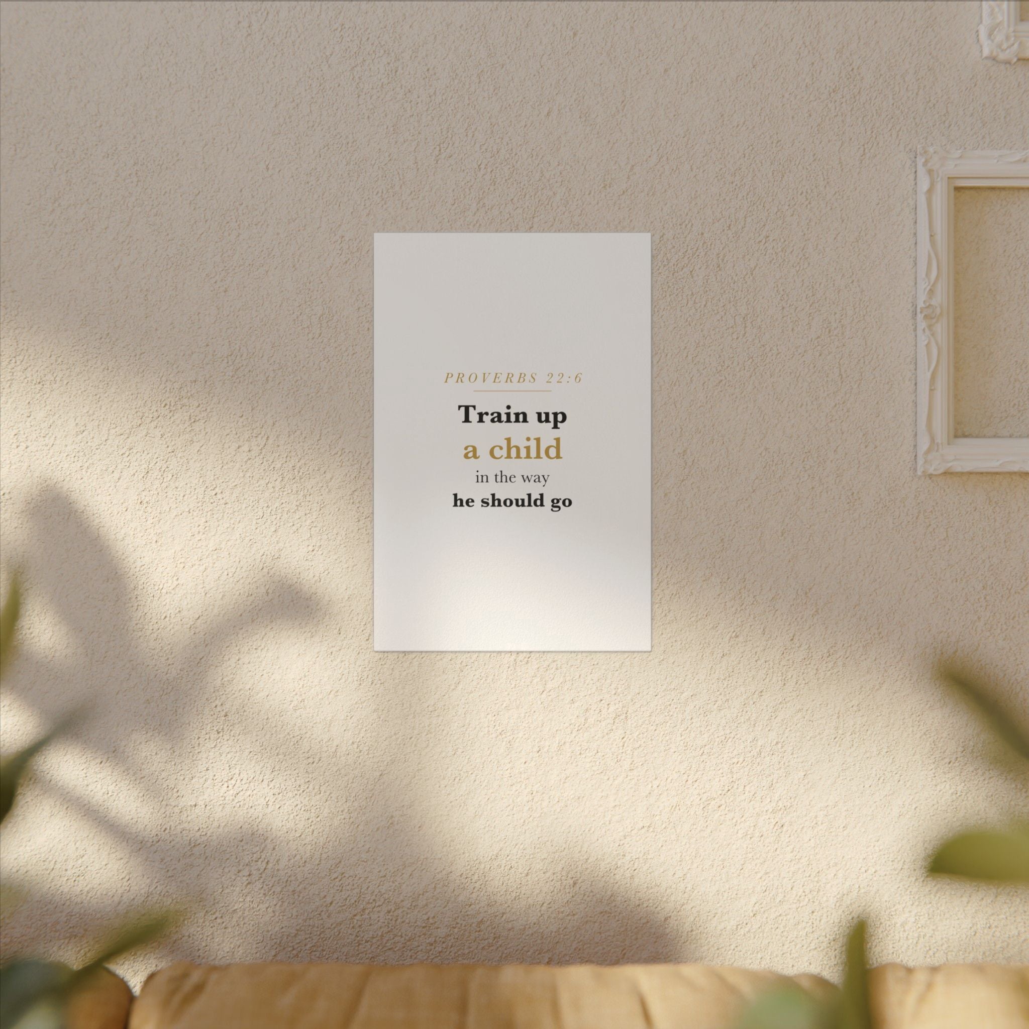 Little Sapling — "Train Up a Child" Nursery Canvas