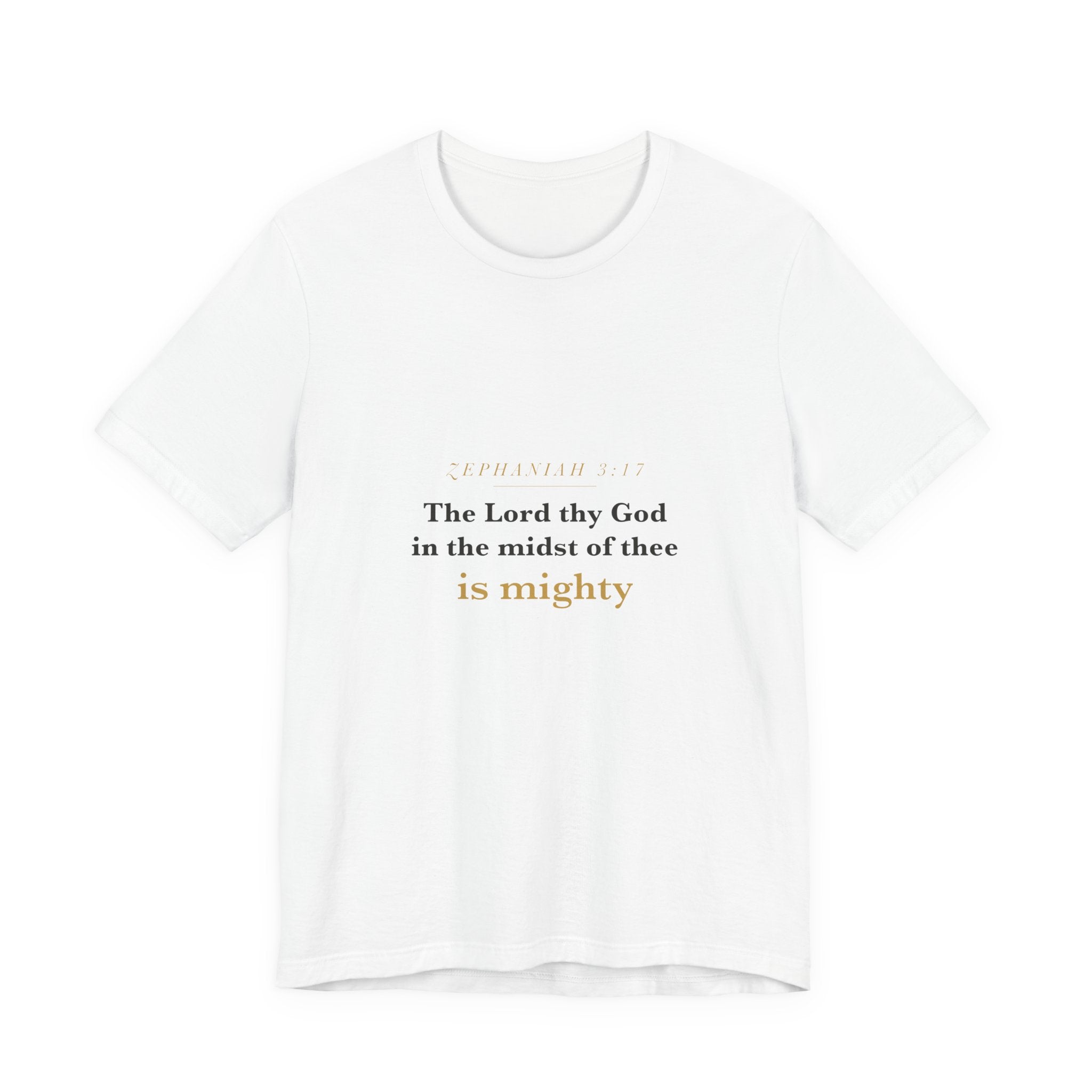 In the Midst of Thee — Zephaniah 3:17 Scripture Tee · Light