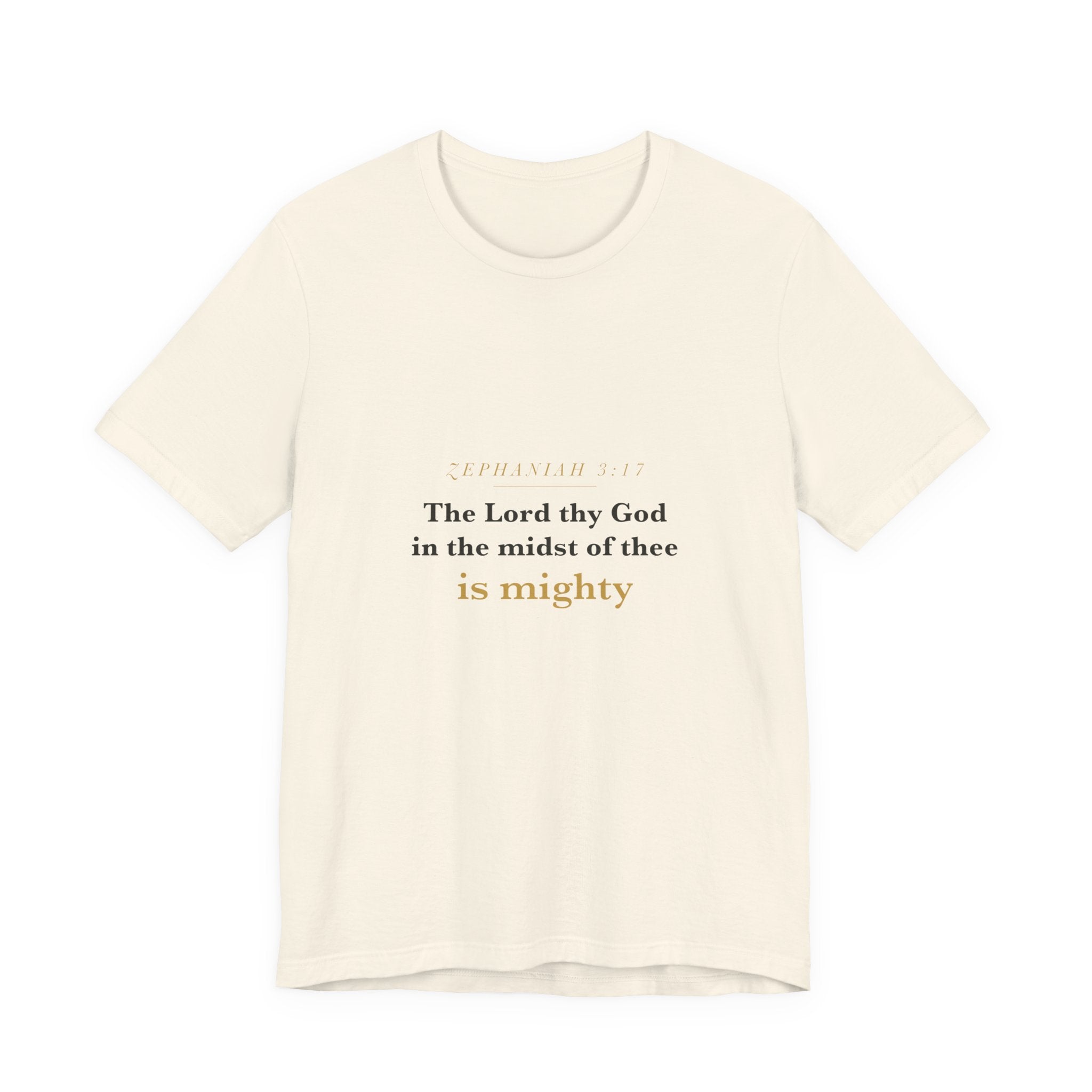 In the Midst of Thee — Zephaniah 3:17 Scripture Tee · Light