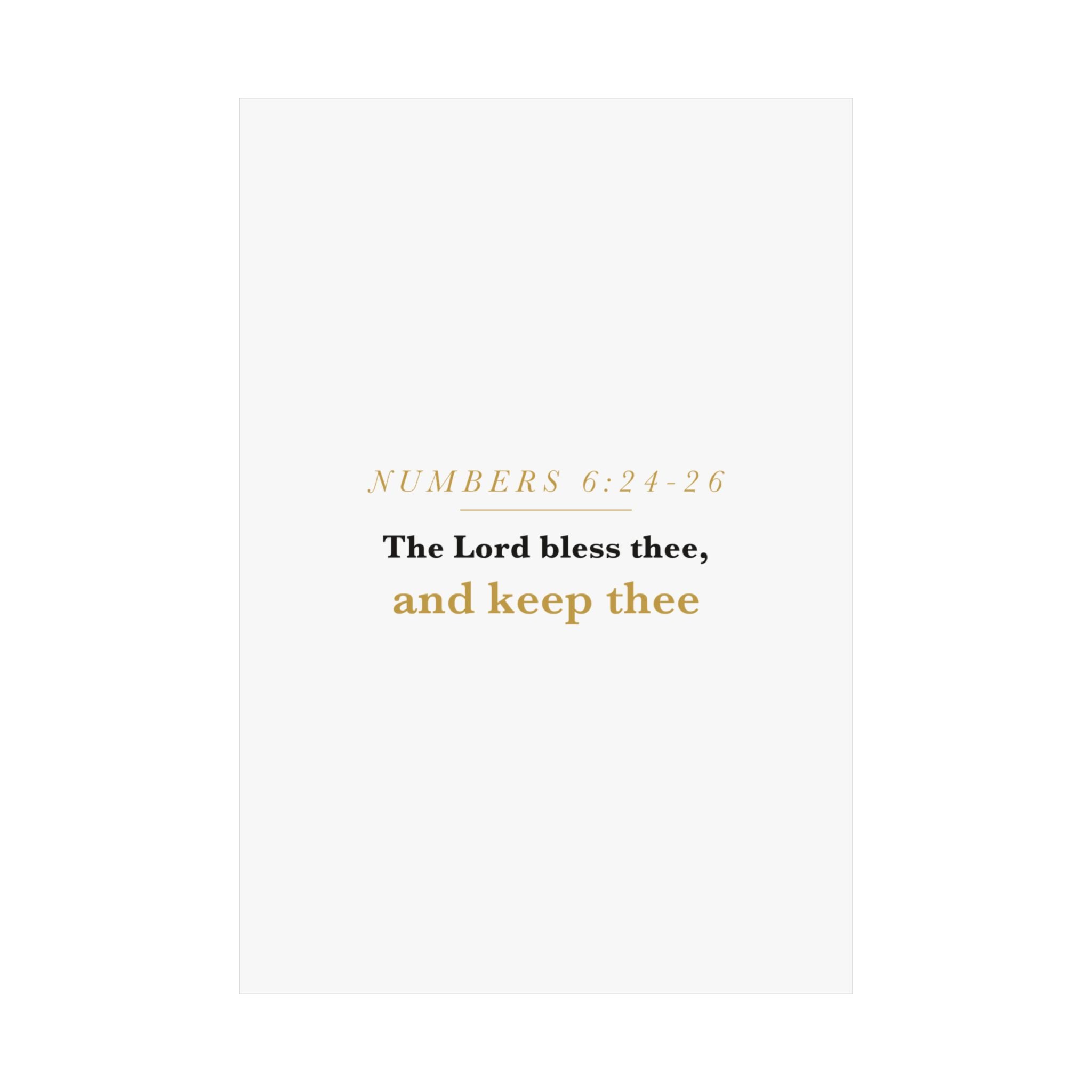 Bless Thee & Keep Thee — Aaronic Blessing Keepsake Poster