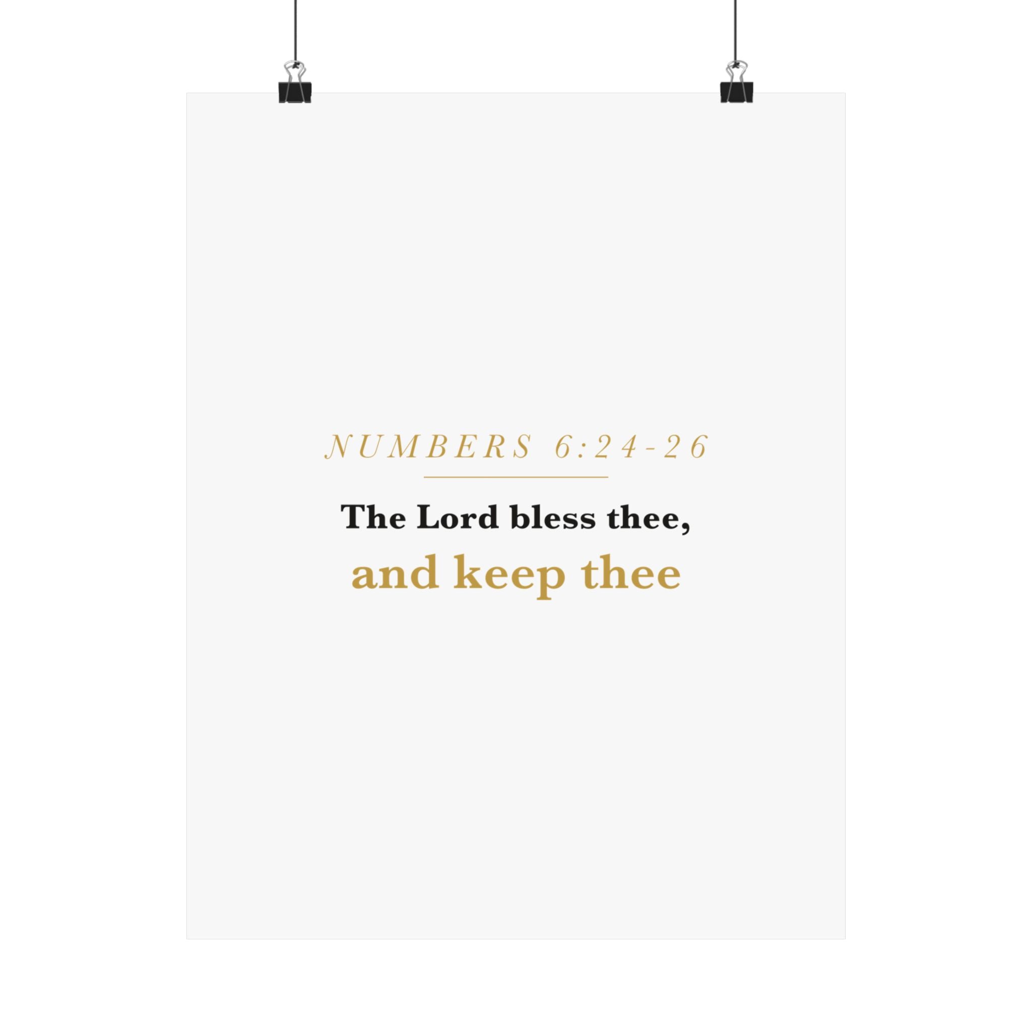 Bless Thee & Keep Thee — Aaronic Blessing Keepsake Poster