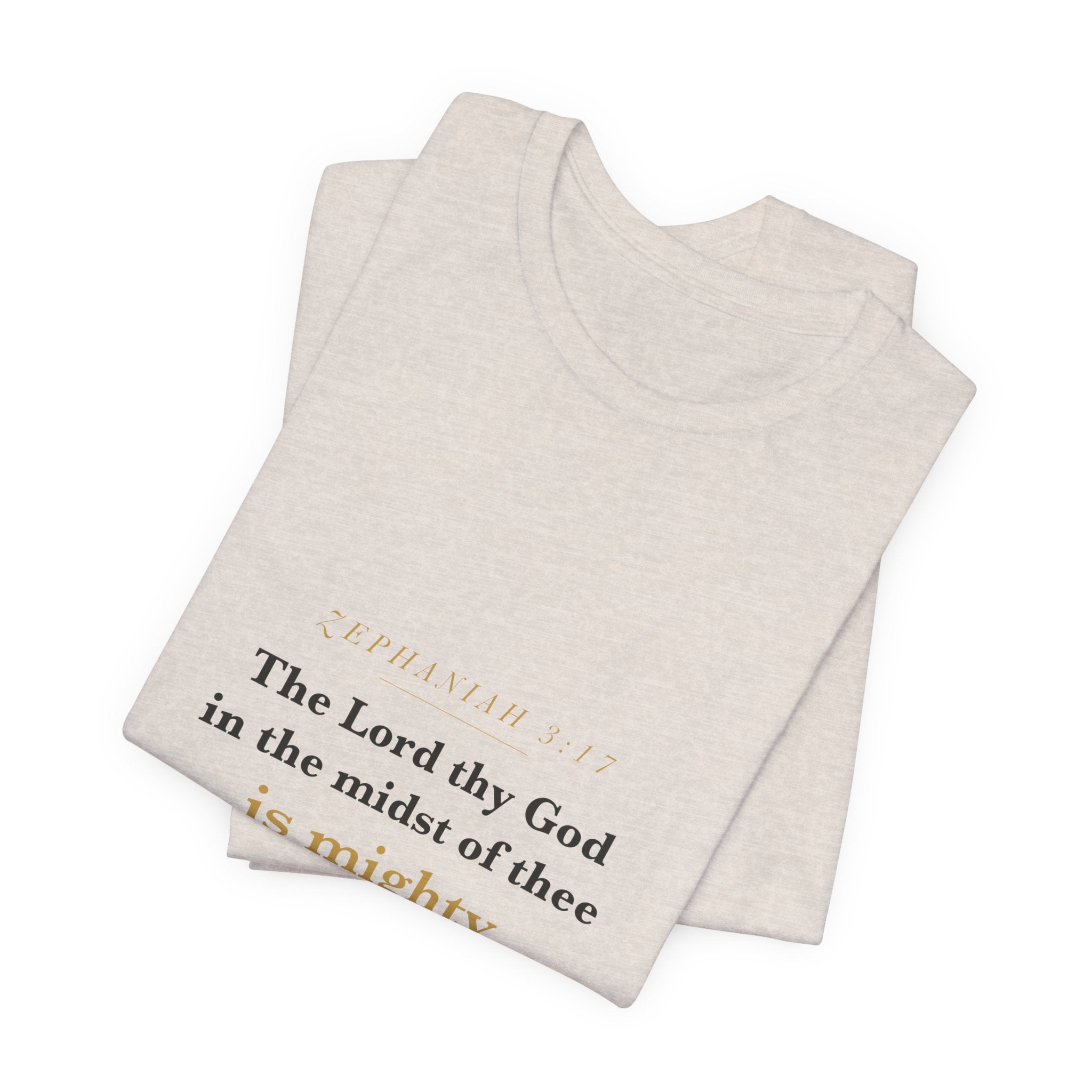 In the Midst of Thee — Zephaniah 3:17 Scripture Tee · Light