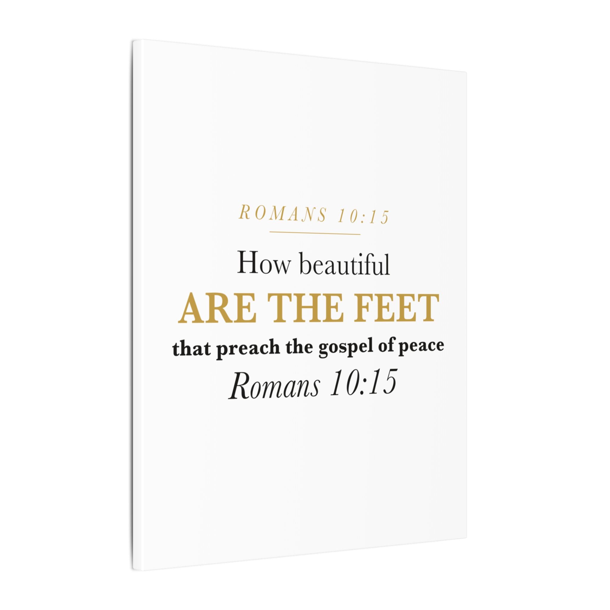 How Beautiful Are the Feet Romans 10:15 Missionary Sending Gift Canvas | Elegant Christian Wall Art for Missions Commissioning