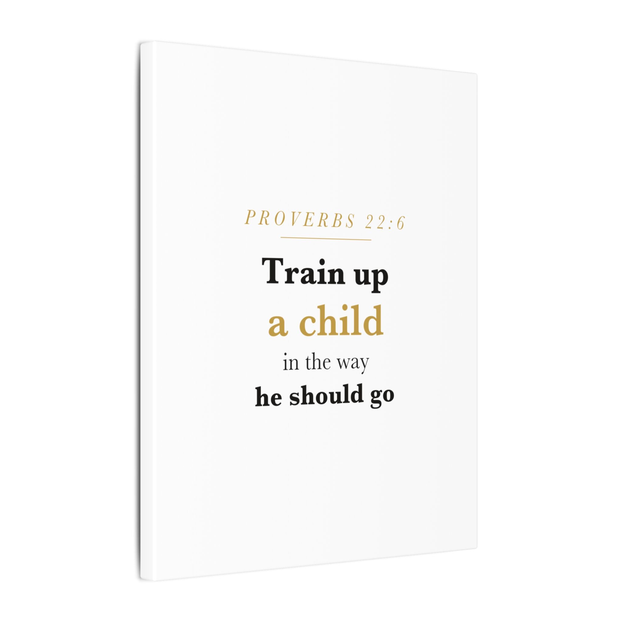 Little Sapling — "Train Up a Child" Nursery Canvas