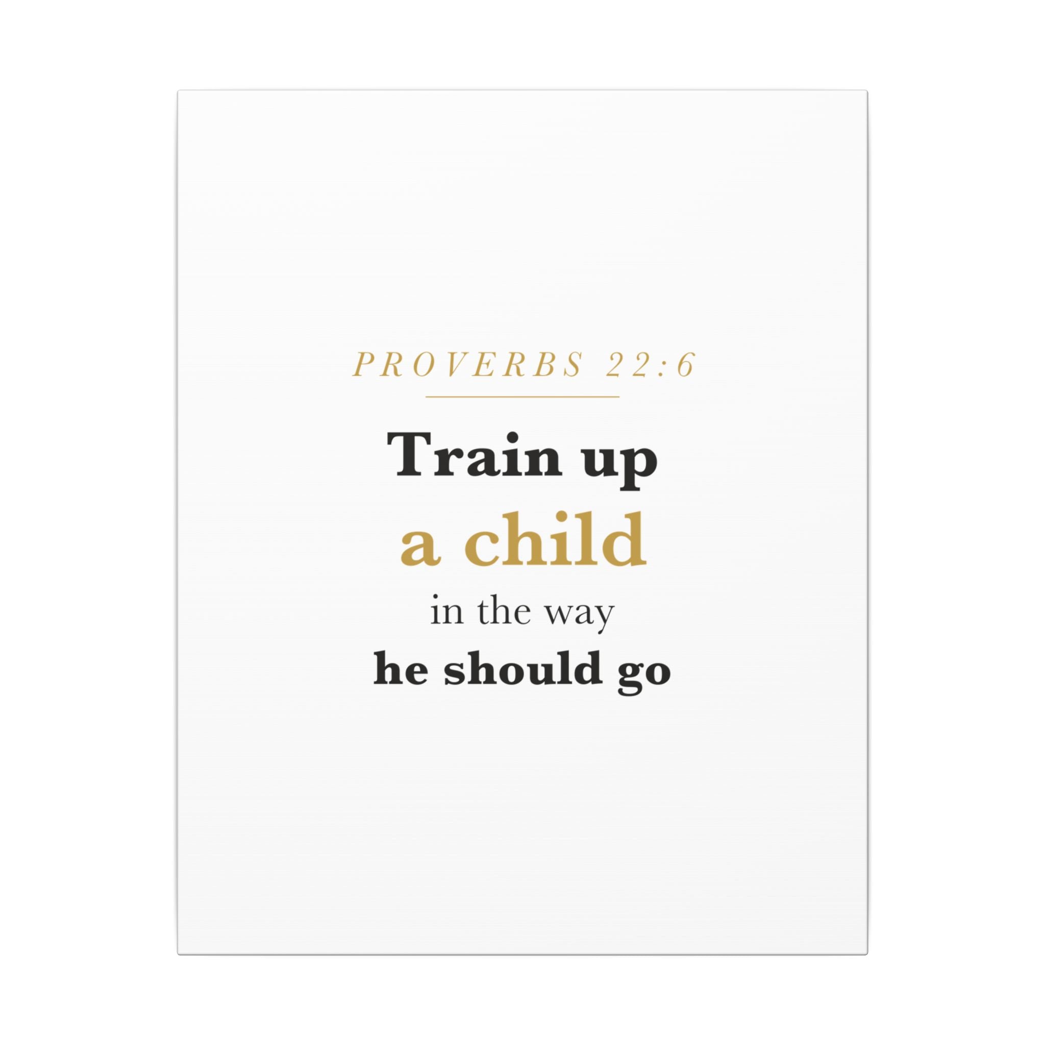 Little Sapling — "Train Up a Child" Nursery Canvas
