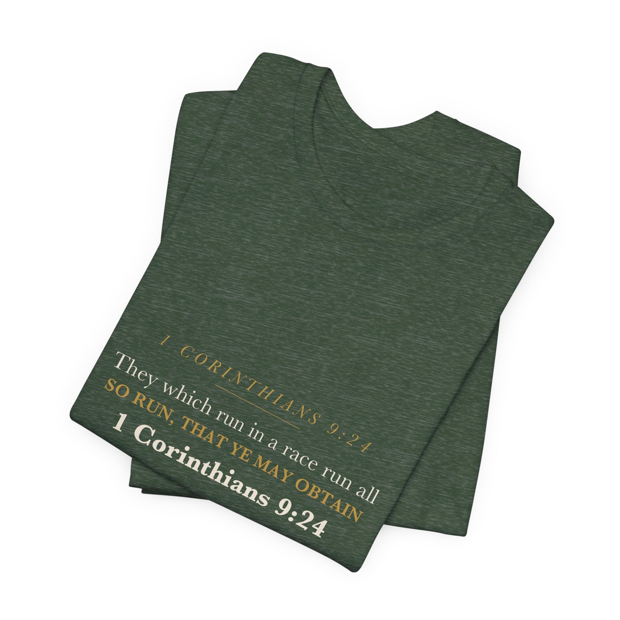 So Run That Ye May Obtain 1 Corinthians 9:24 Christian Coach Run the Race Shirt