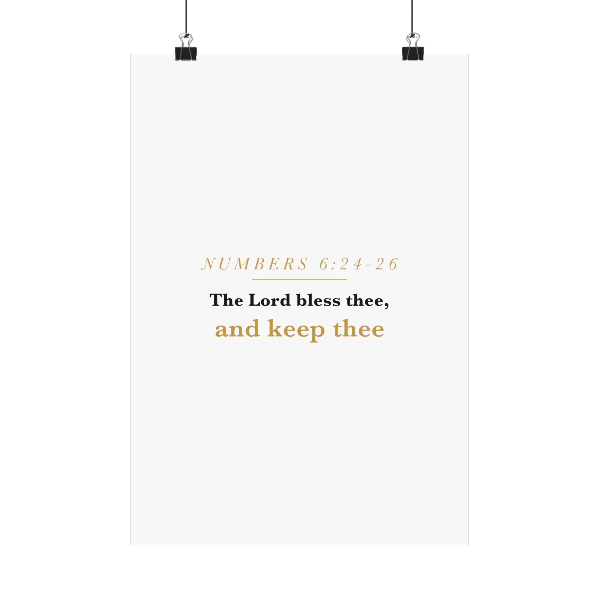 Bless Thee & Keep Thee — Aaronic Blessing Keepsake Poster