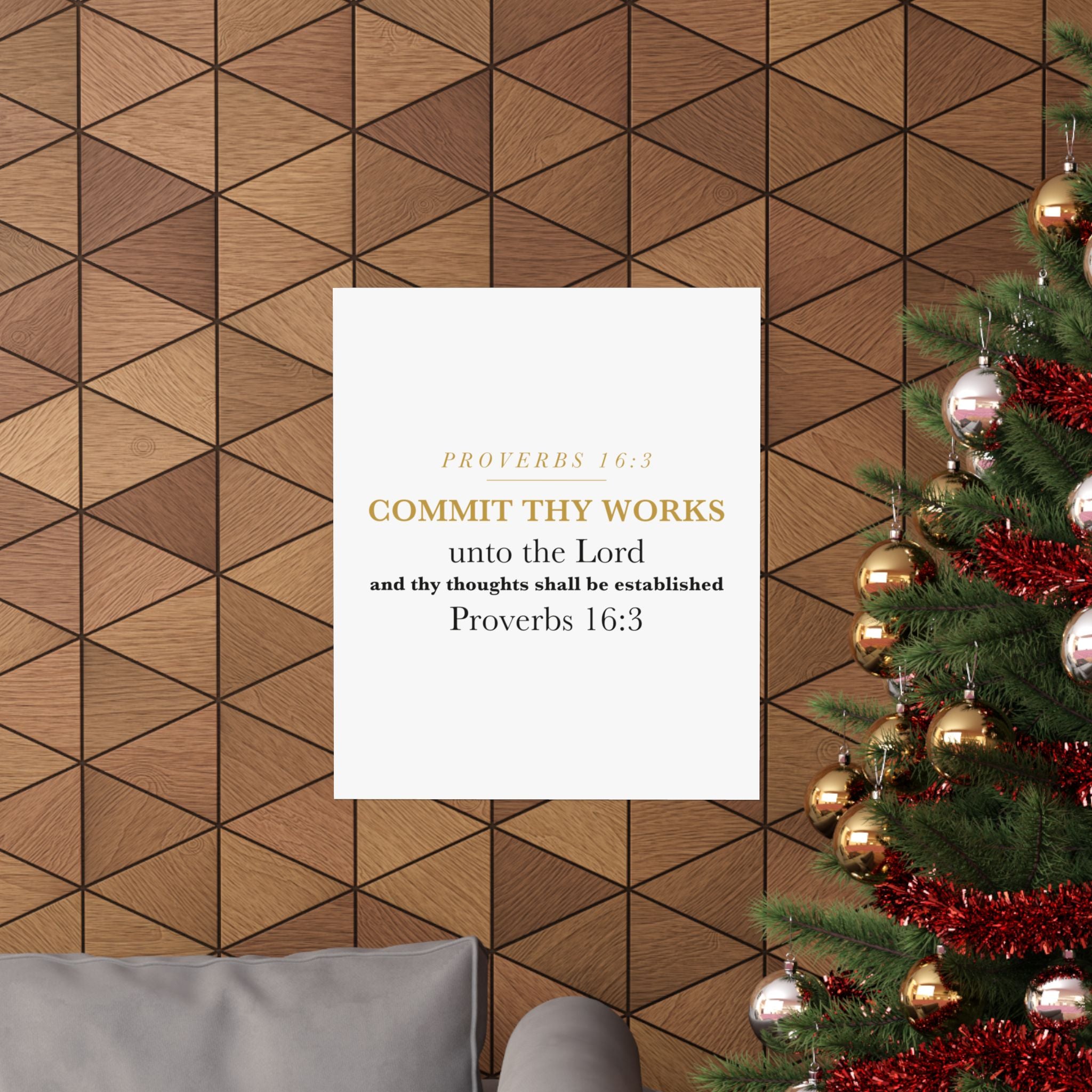 Commit Thy Works Unto the Lord Proverbs 16:3 Christian Entrepreneur Wall Art Poster