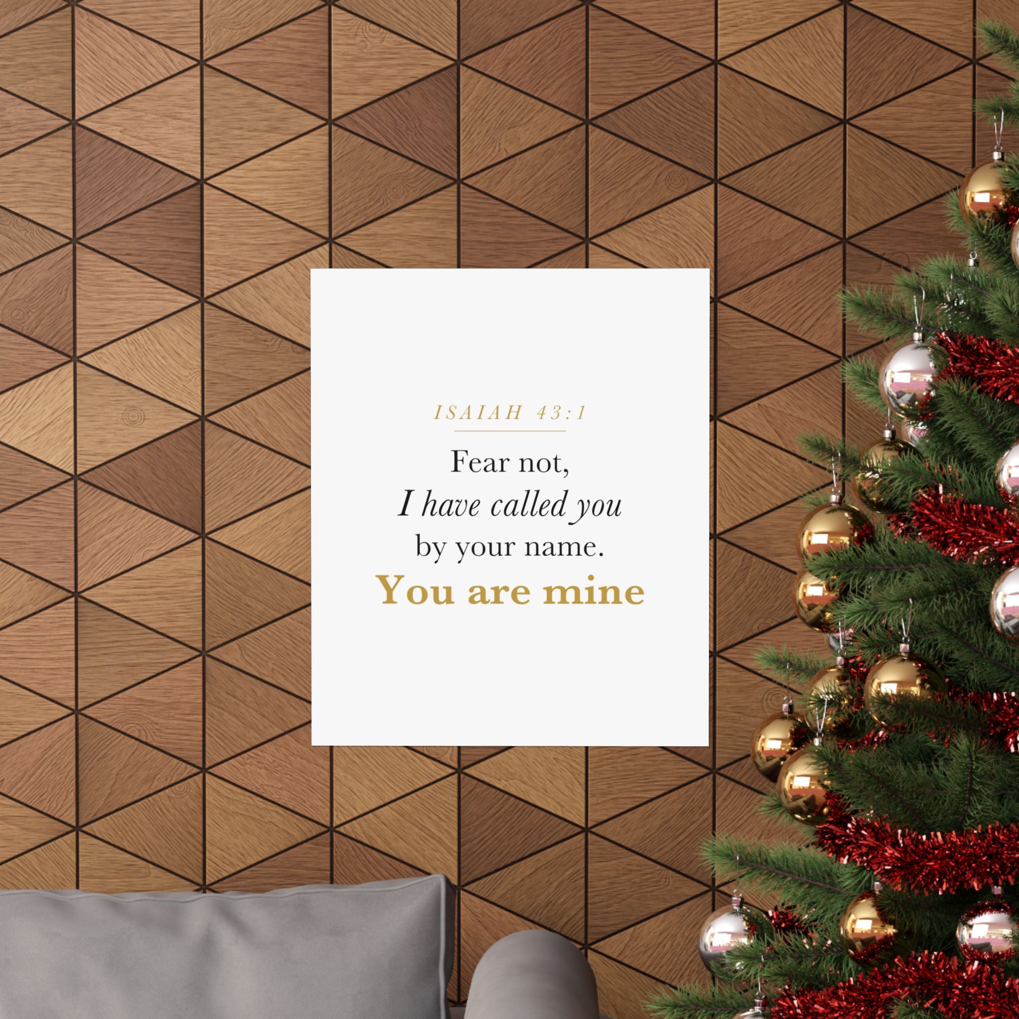 Isaiah 43:1 Nursery Wall Art — Fear Not, You Are Mine — Christian Baby Girl Scripture Print