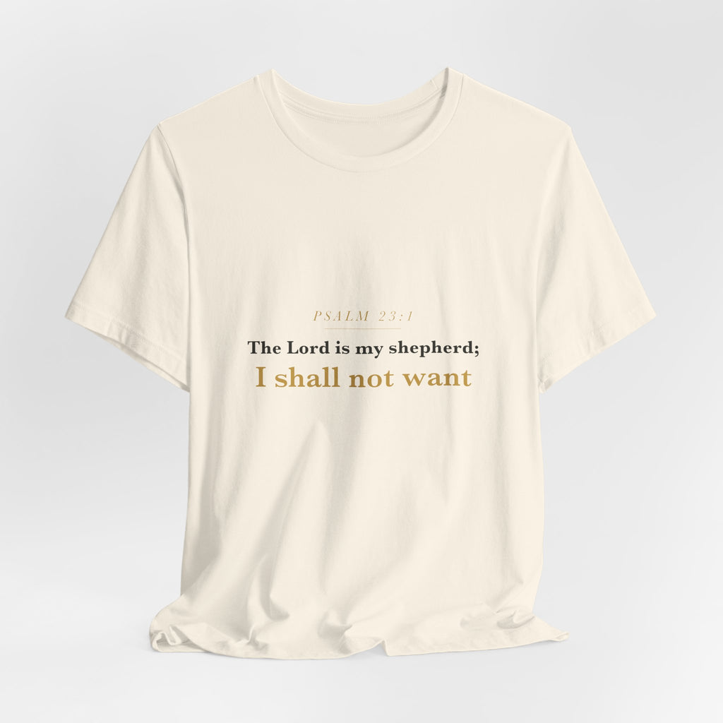 The Lord Is My Shepherd — Psalm 23:1 Scripture Tee · Light