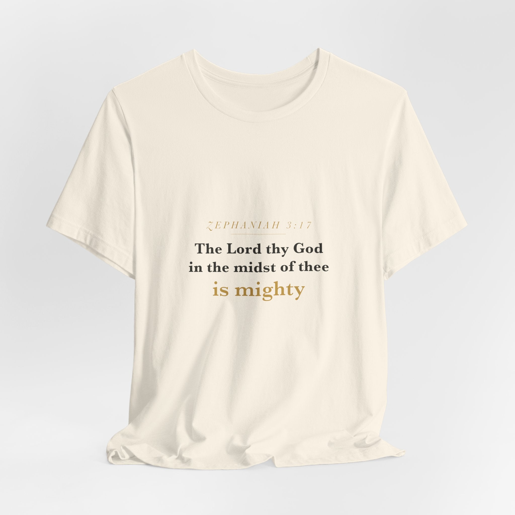 In the Midst of Thee — Zephaniah 3:17 Scripture Tee · Light