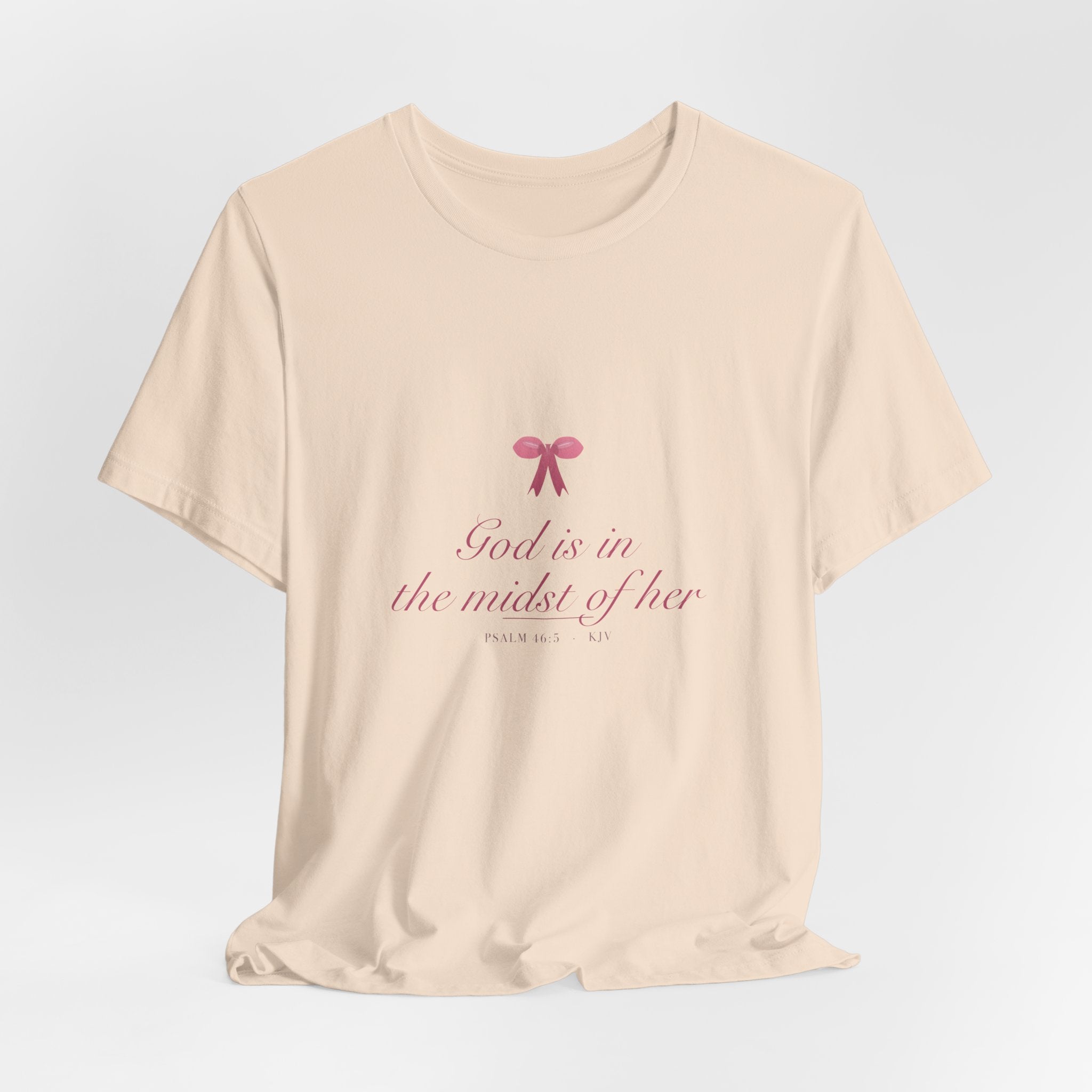 God Is in the Midst of Her Shirt, Coquette Christian Tee, Soft Girl Faith Aesthetic, Bible Verse