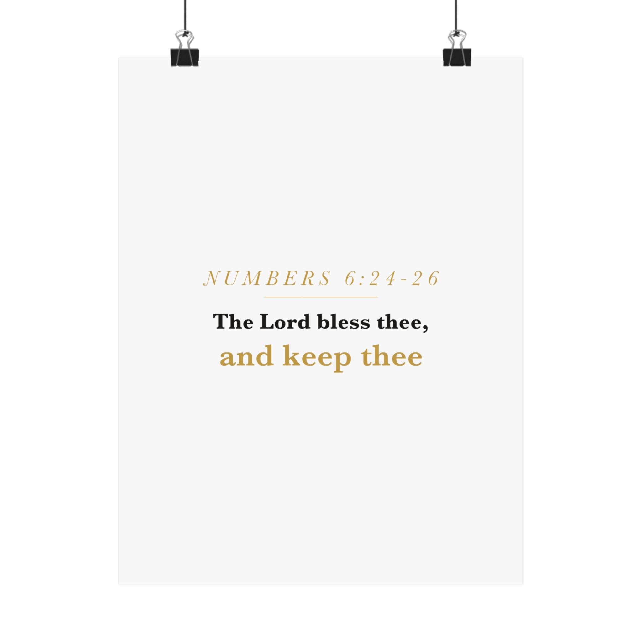 Bless Thee & Keep Thee — Aaronic Blessing Keepsake Poster