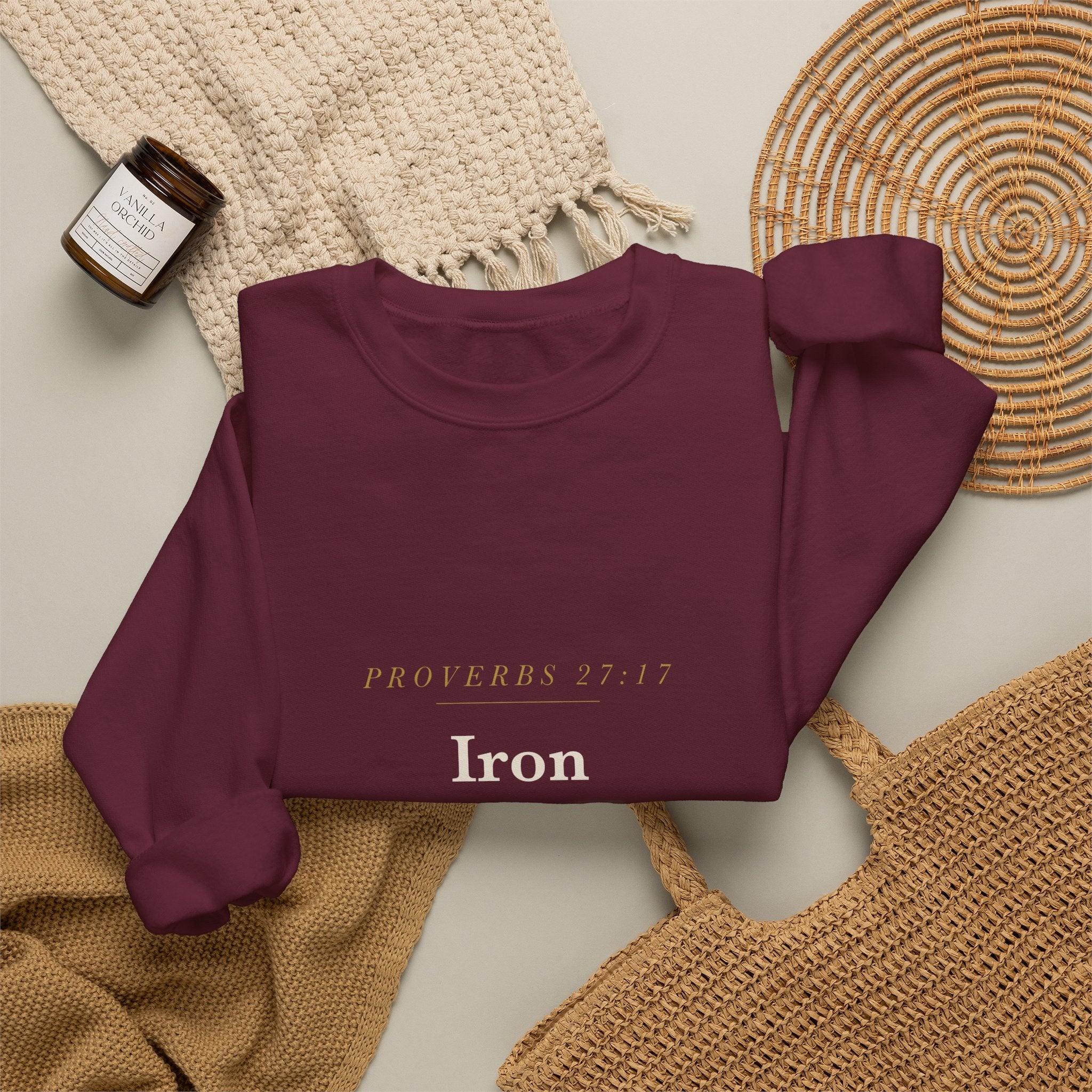Iron Sharpeneth Iron — Interlocking Blades Crewneck