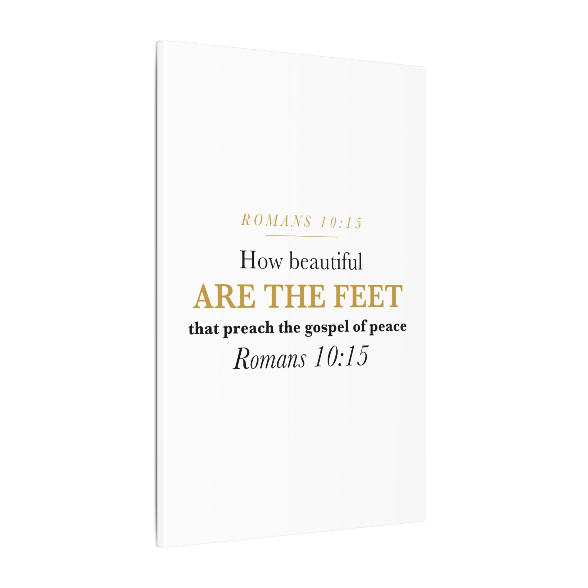 How Beautiful Are the Feet Romans 10:15 Missionary Sending Gift Canvas | Elegant Christian Wall Art for Missions Commissioning