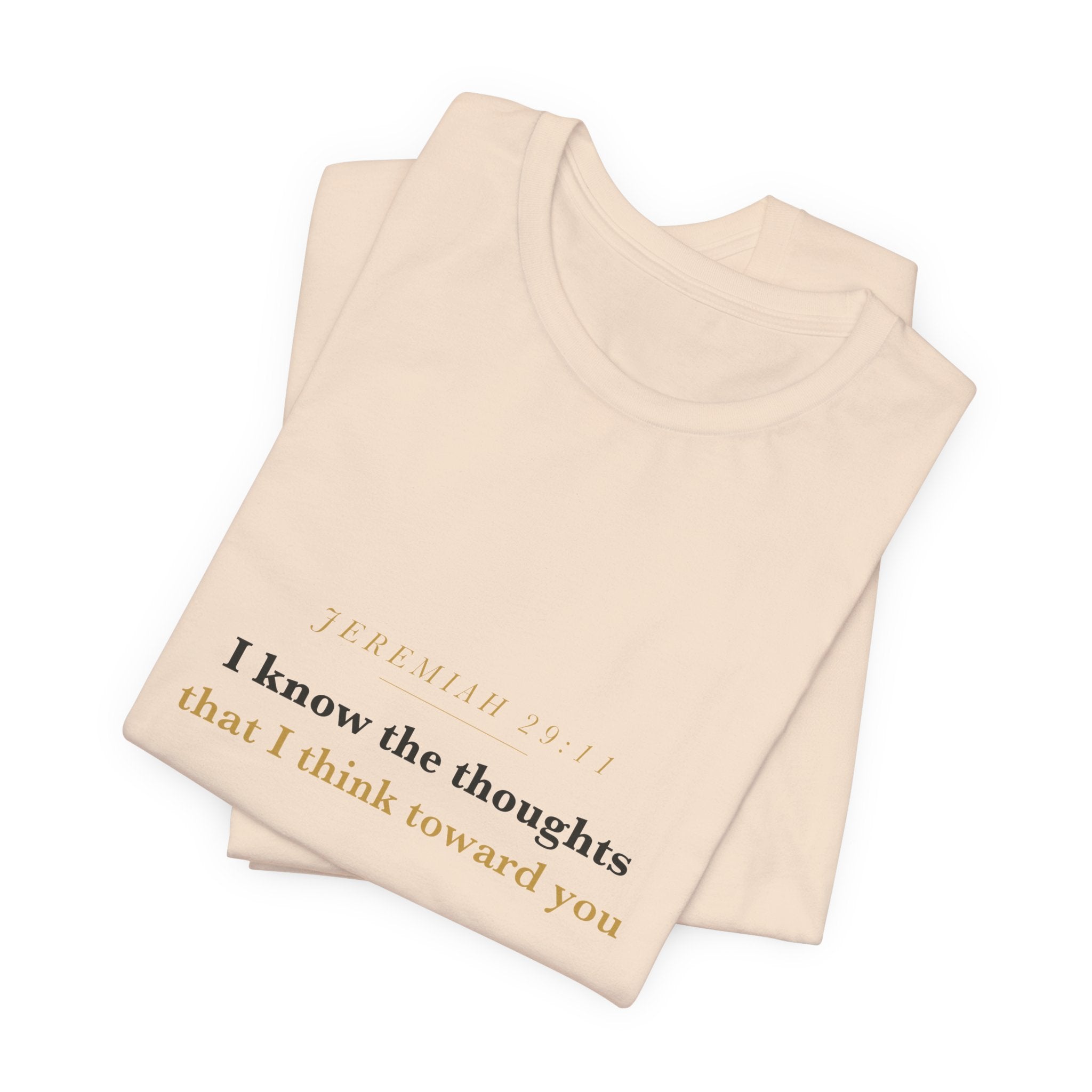 I Know the Thoughts I Think — Jeremiah 29:11 Scripture Tee · Light