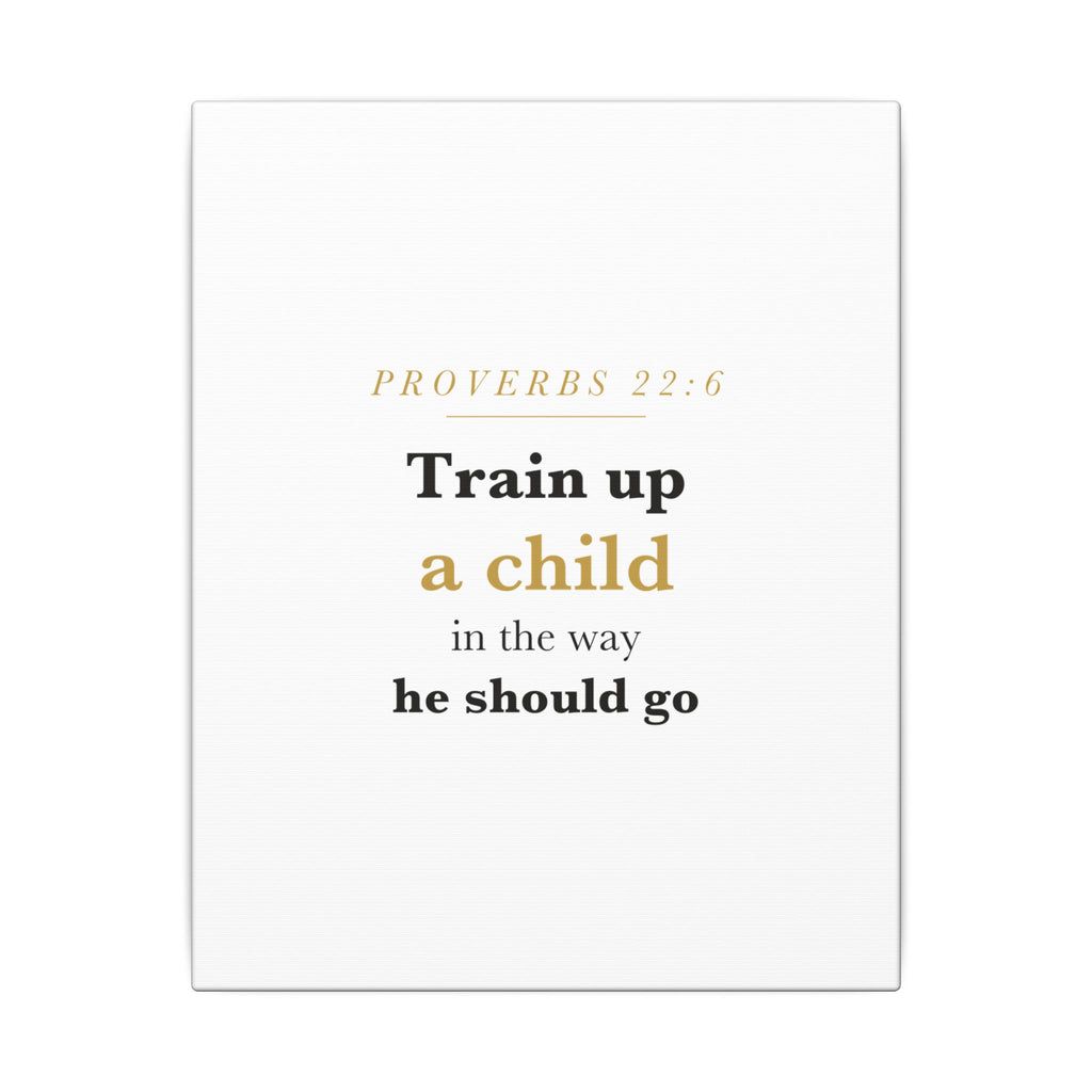 Little Sapling — "Train Up a Child" Nursery Canvas