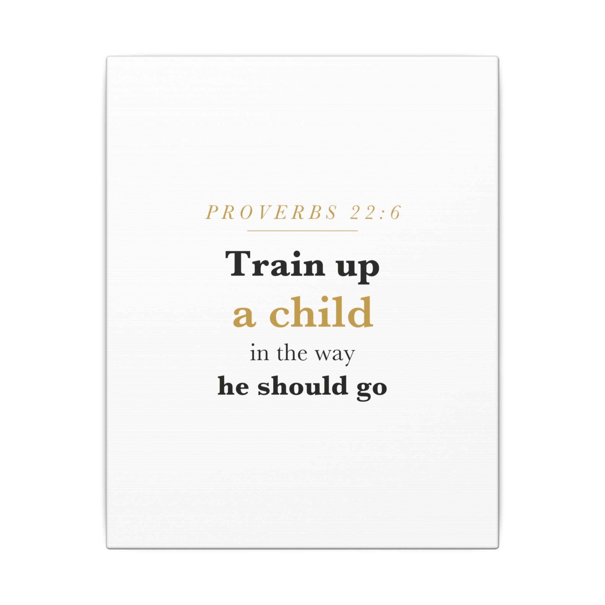 Little Sapling — "Train Up a Child" Nursery Canvas