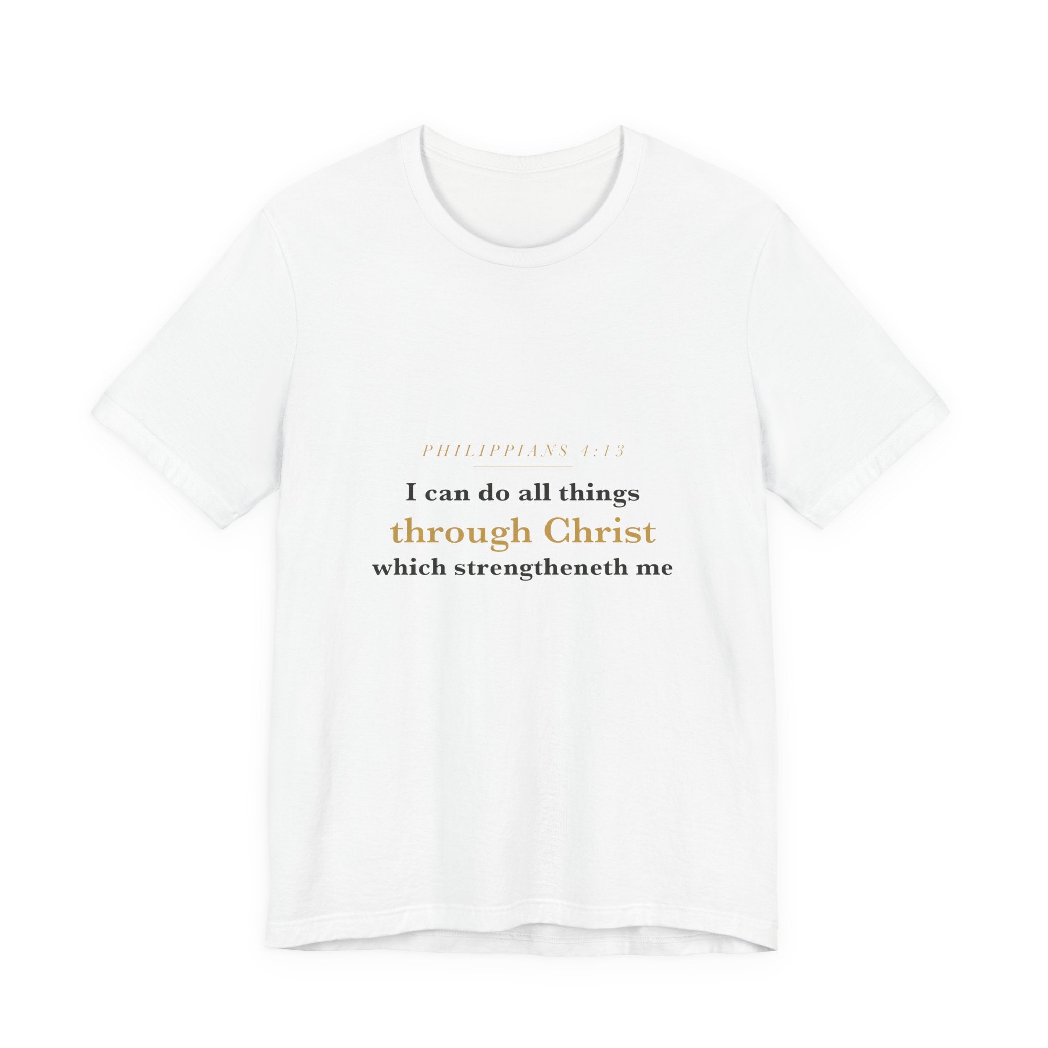 I Can Do All Things — Philippians 4:13 Scripture Tee · Light