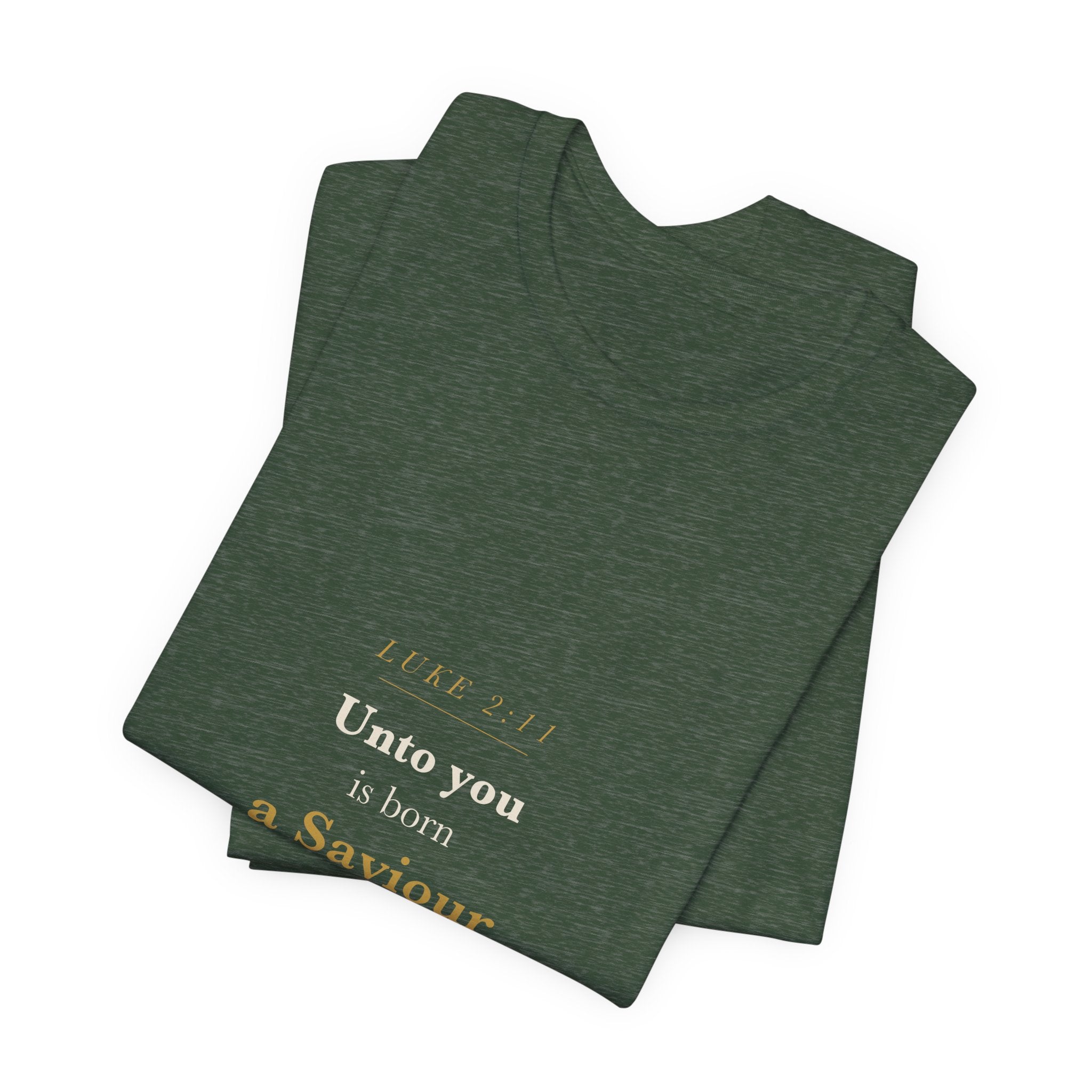 Unto You Is Born — Vintage Nativity Star Christmas Tee