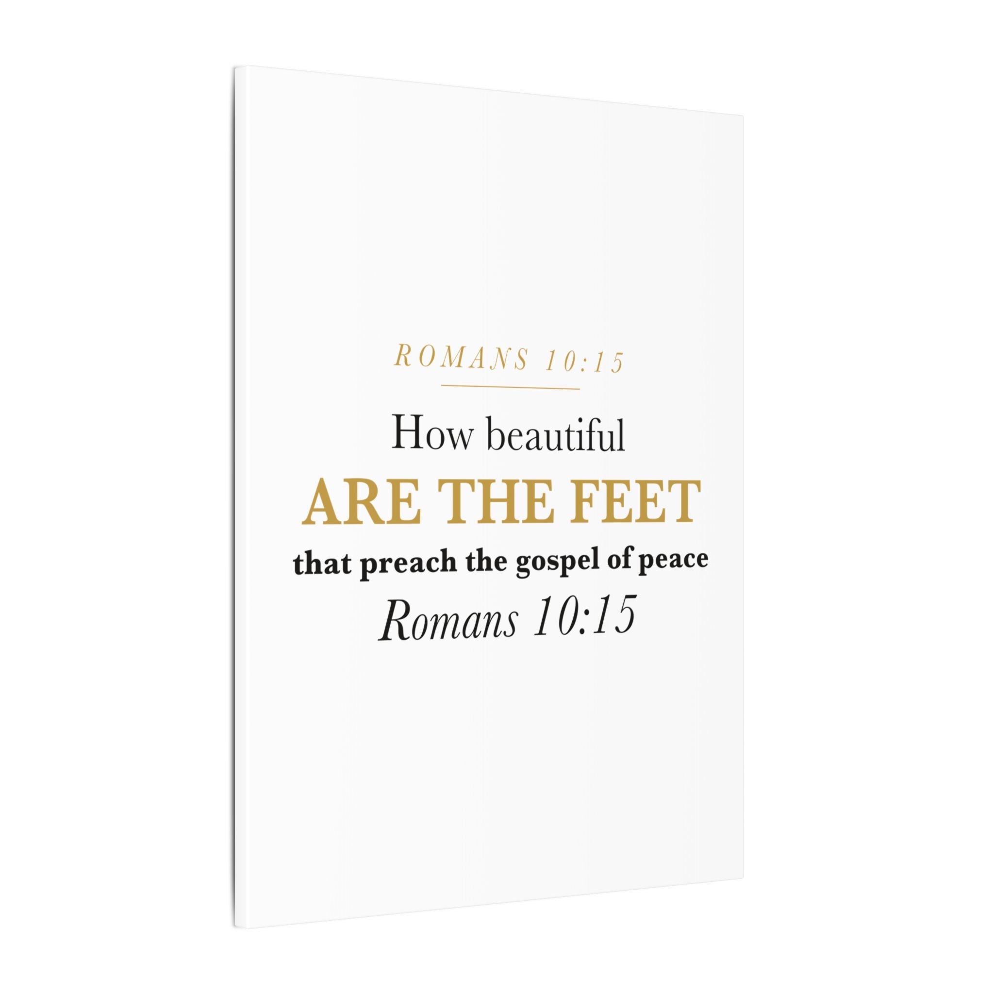 How Beautiful Are the Feet Romans 10:15 Missionary Sending Gift Canvas | Elegant Christian Wall Art for Missions Commissioning