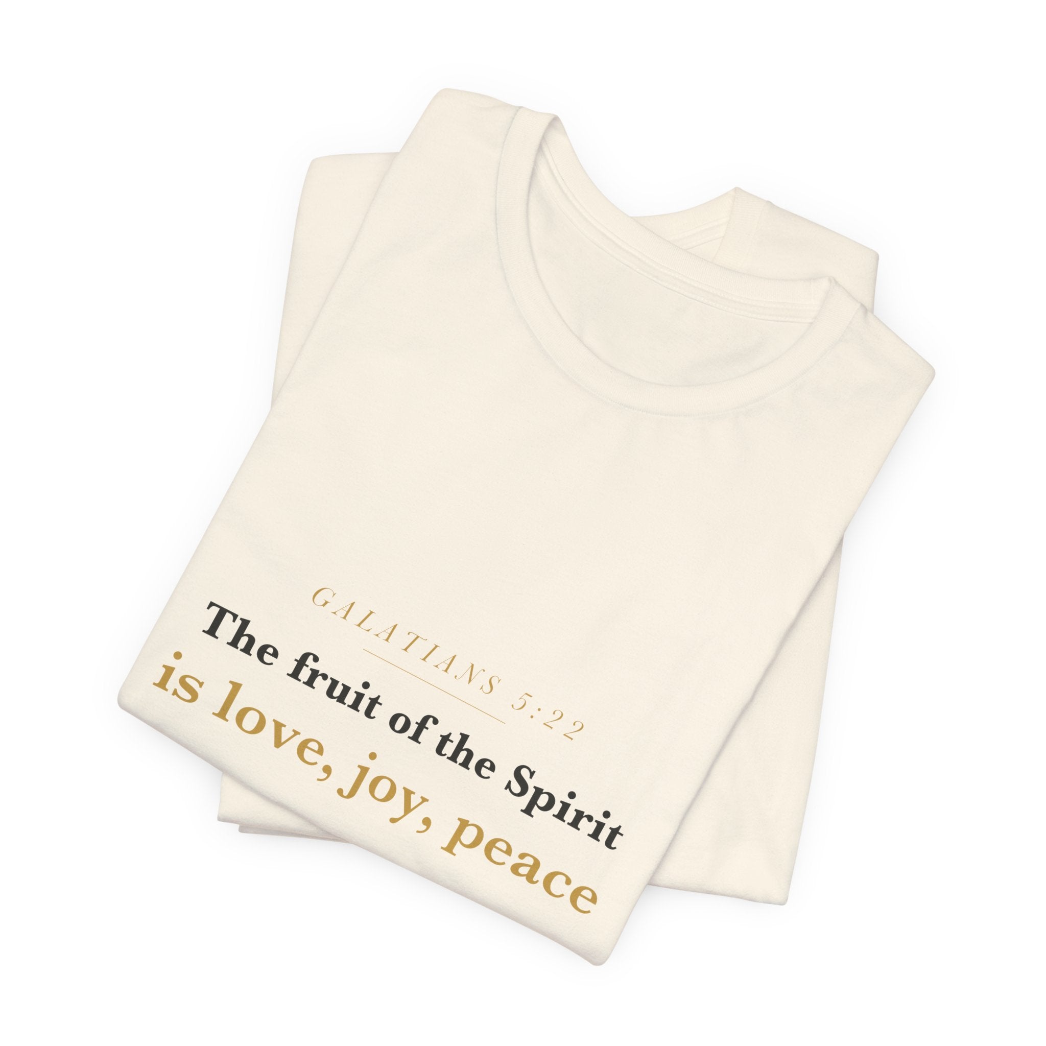 The Fruit of the Spirit — Galatians 5:22 Scripture Tee · Light