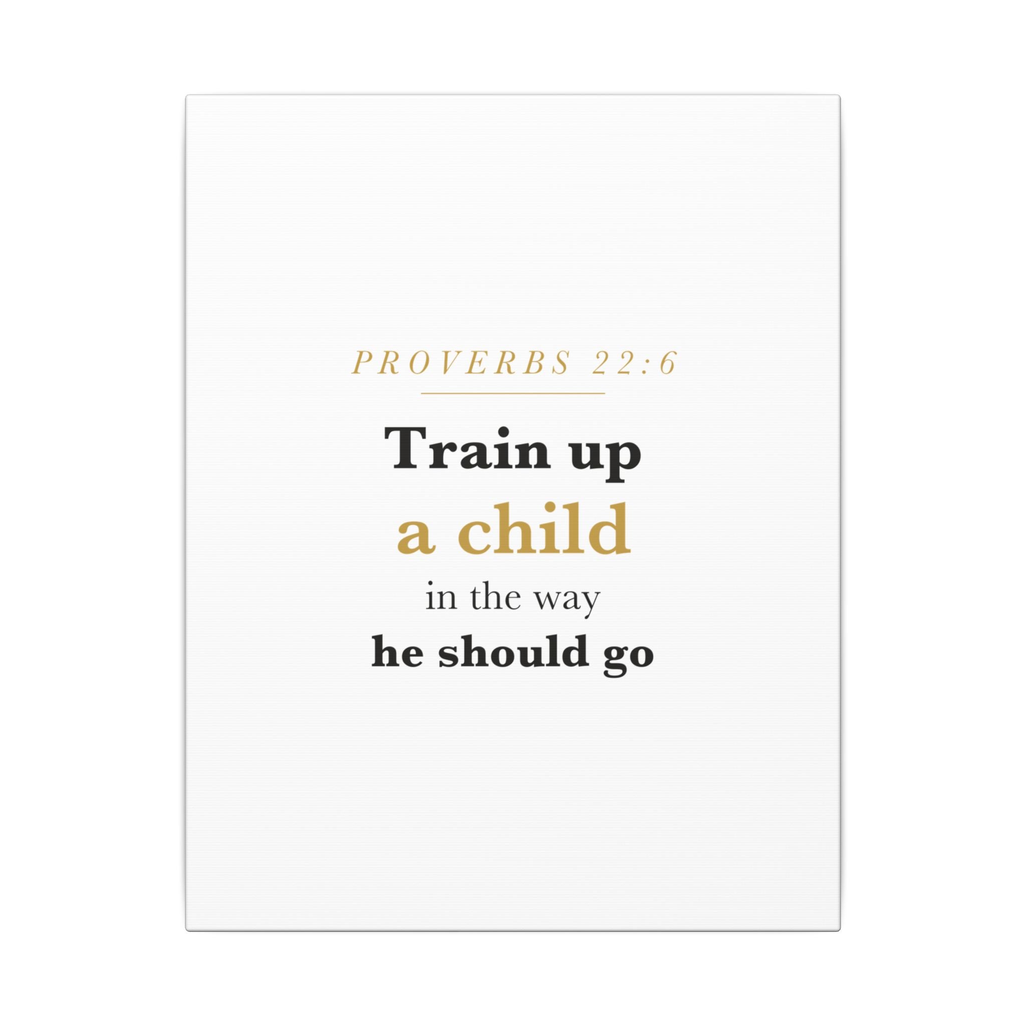 Little Sapling — "Train Up a Child" Nursery Canvas